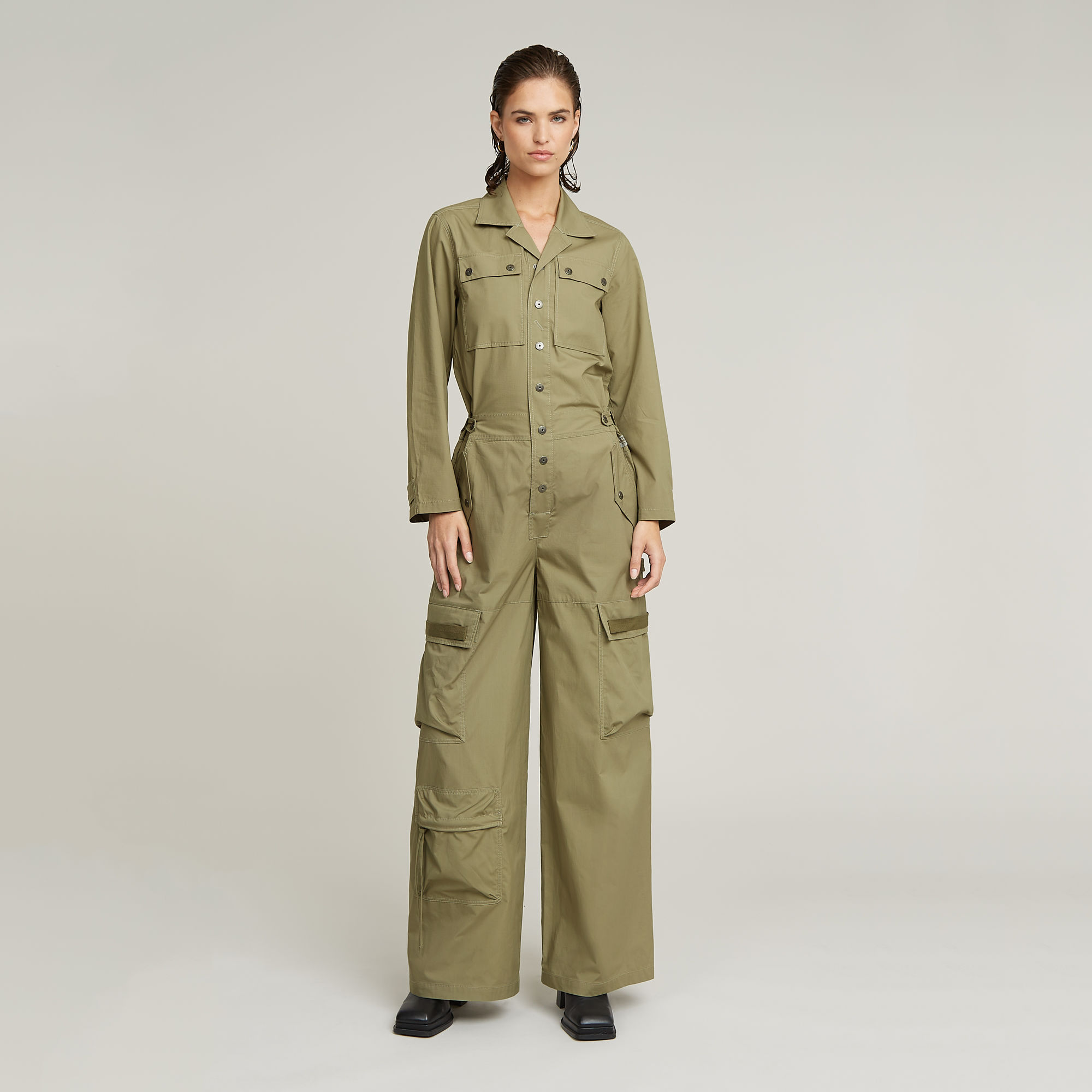 Cargo Jumpsuit - Grün - Damen