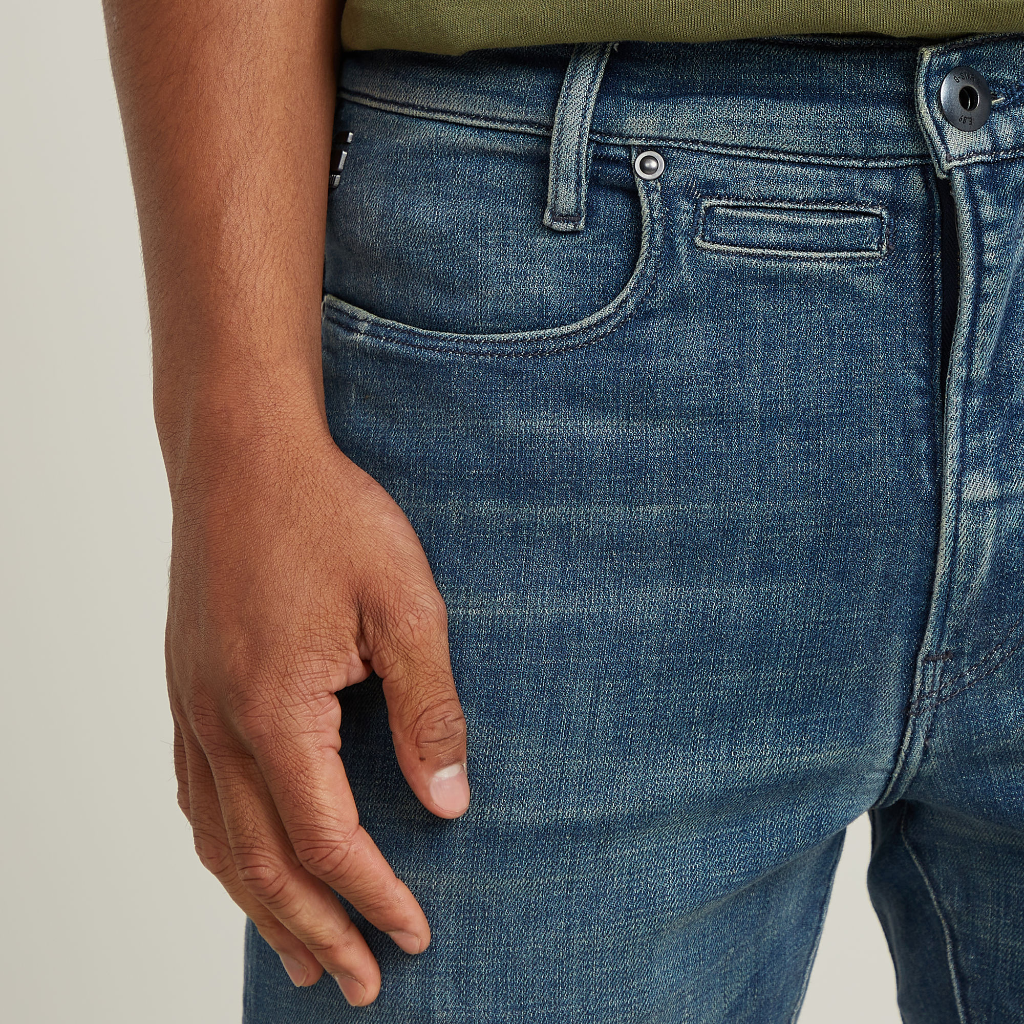 G-Star RAW D-Staq 3D Slim Jeans Donkerblauw Heren