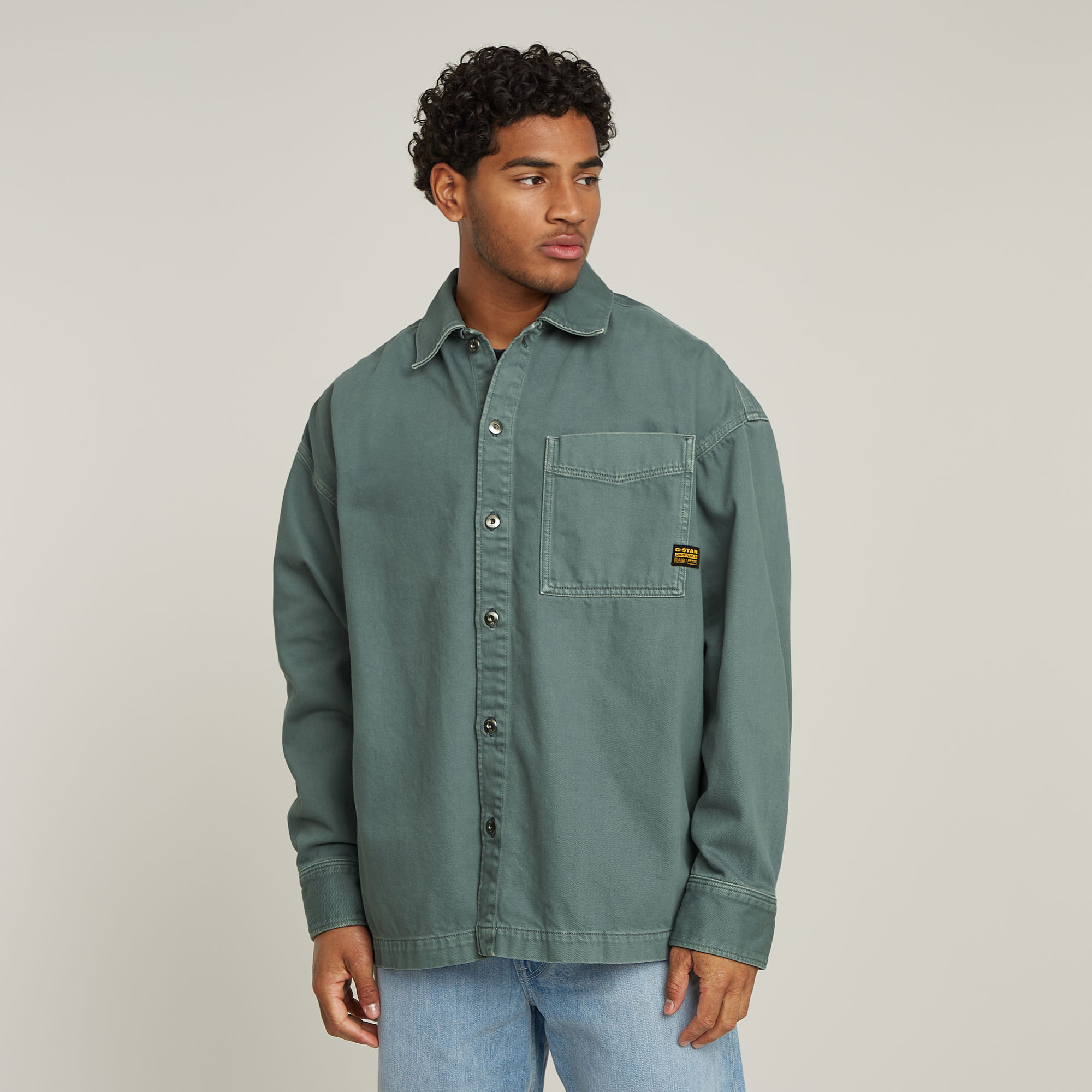G-Star RAW Boxy Fit Shirt Groen Heren