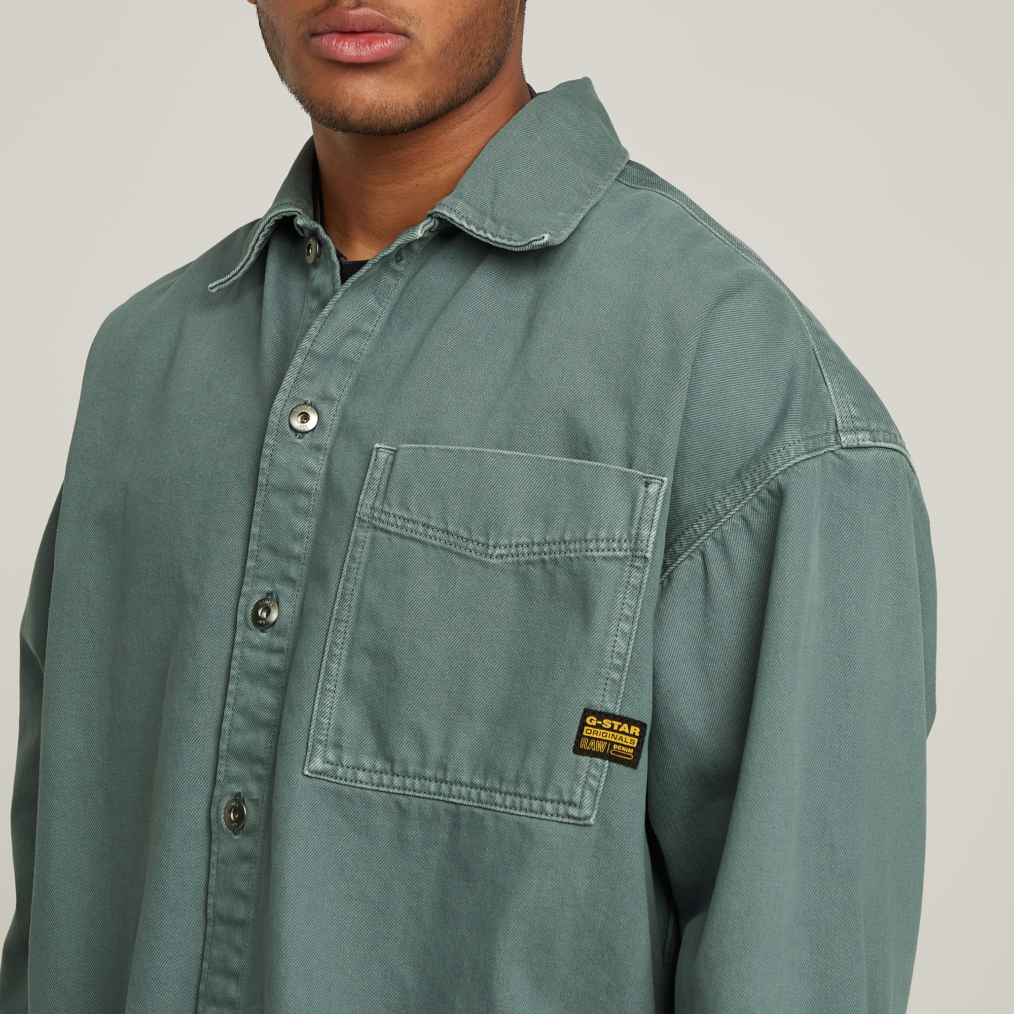 G-Star RAW Boxy Fit Shirt Groen Heren