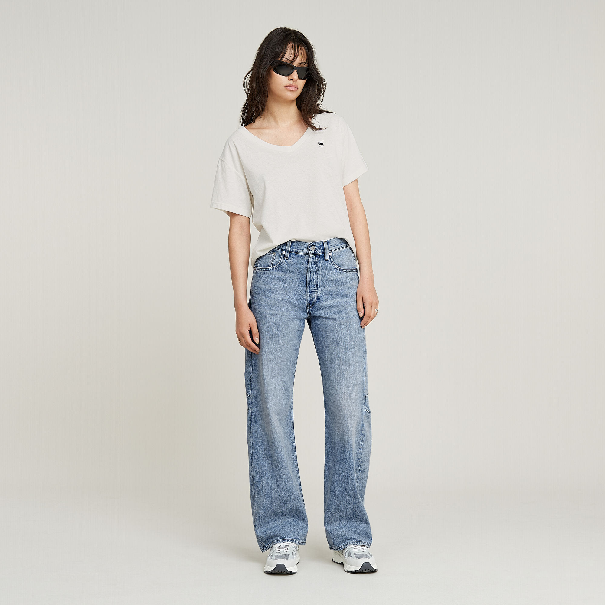 Thumbnail - Bowey Boyfriend Jeans - Hellblau - Damen