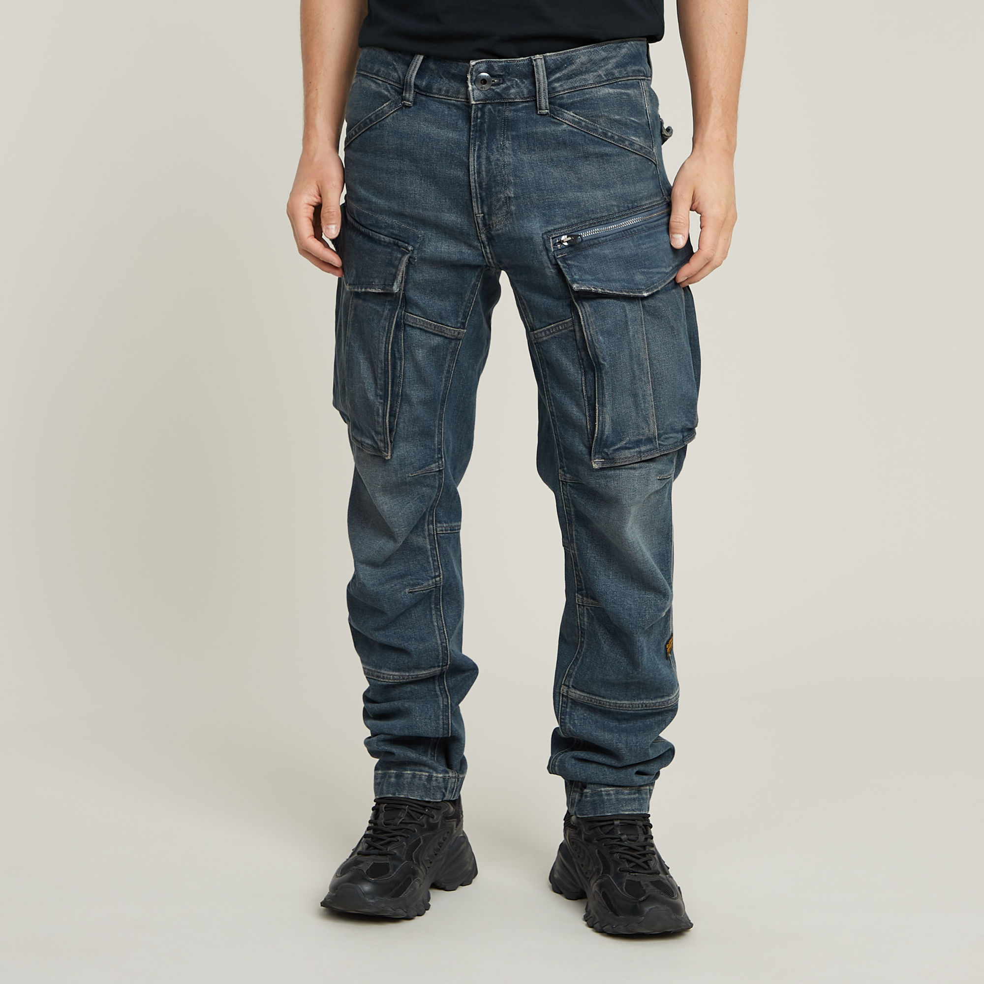 G-Star RAW Rovic Zip 3D Regular Tapered Denim Jeans Donkerblauw Heren
