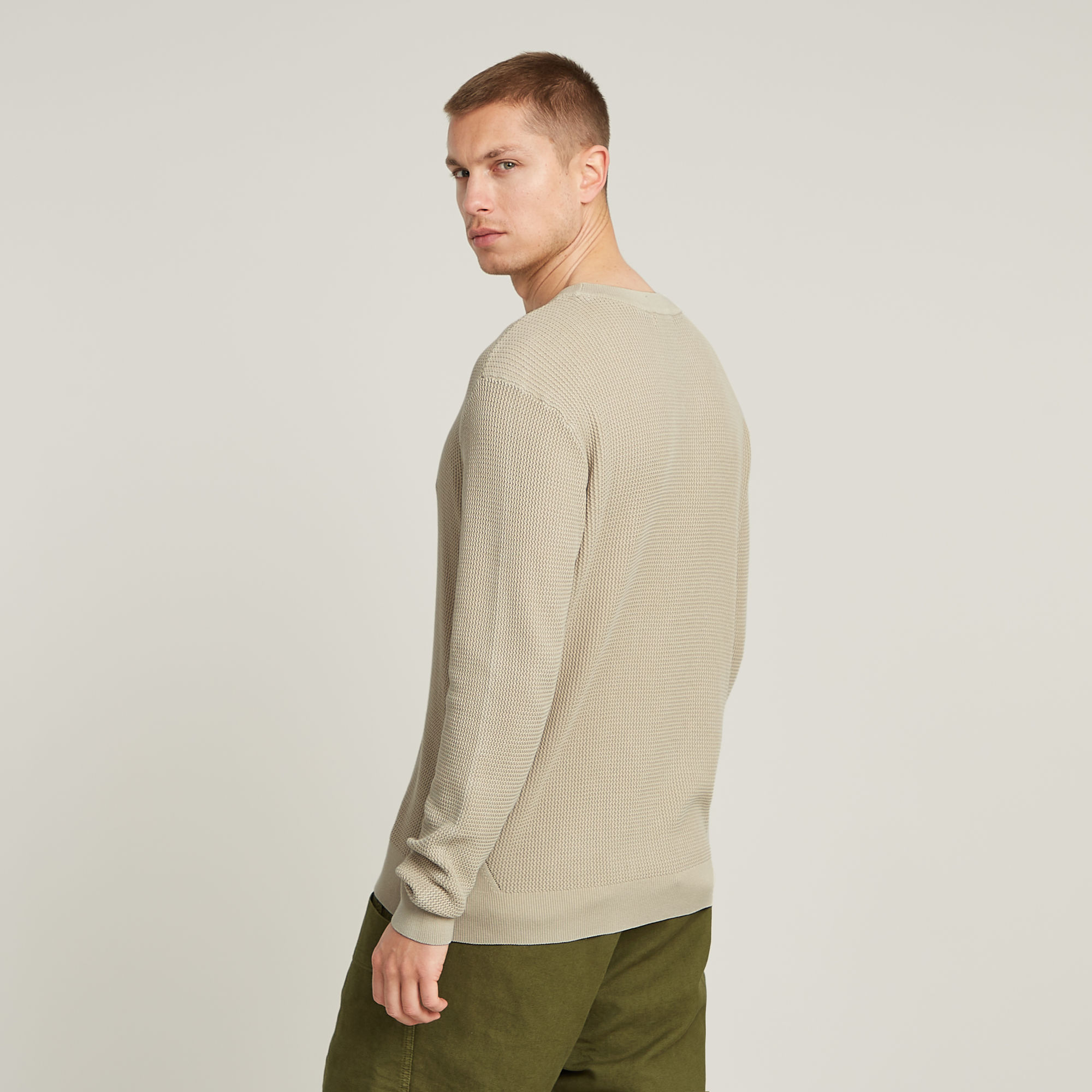 G-Star RAW Serrated Gebreide Trui Beige Heren