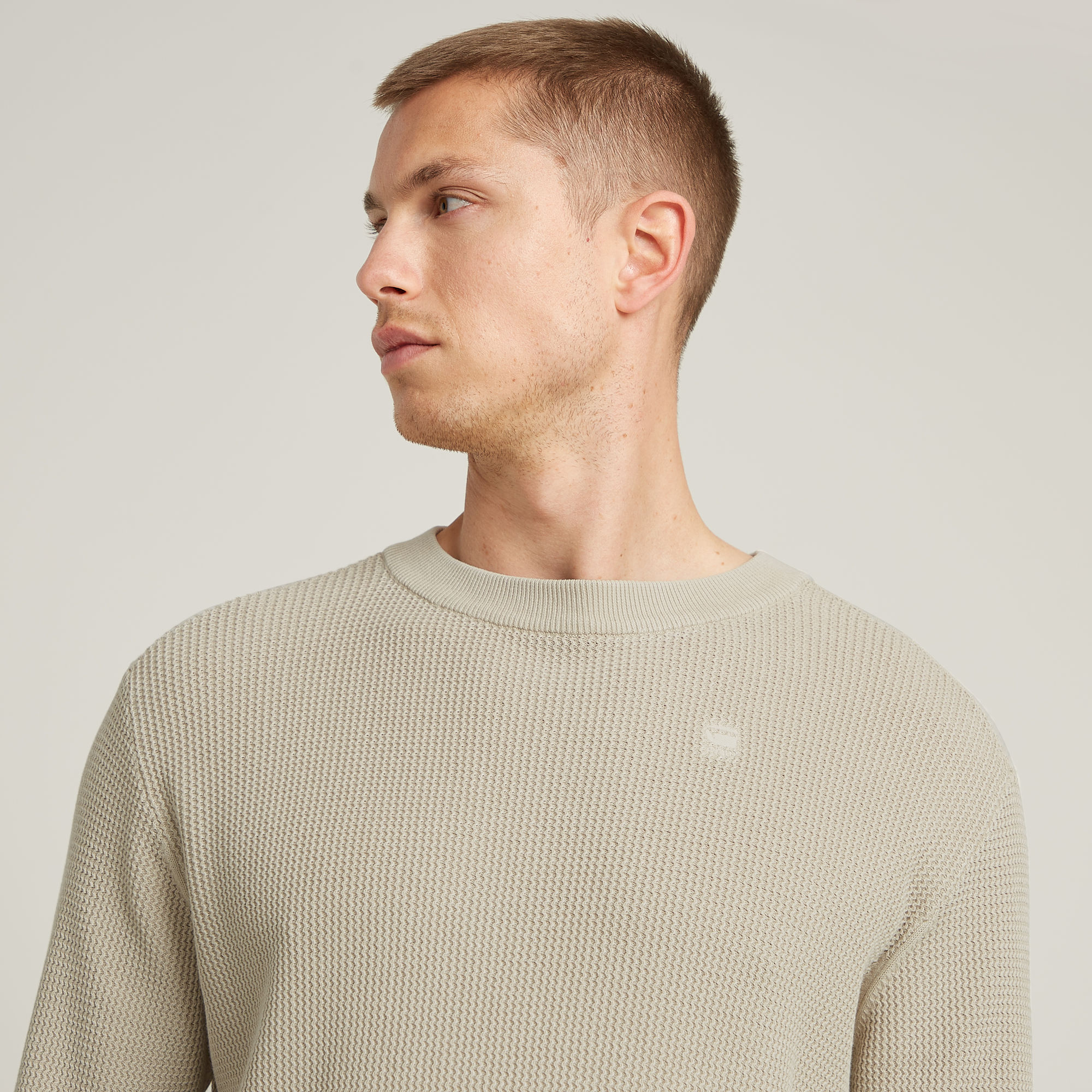G-Star RAW Serrated Gebreide Trui Beige Heren