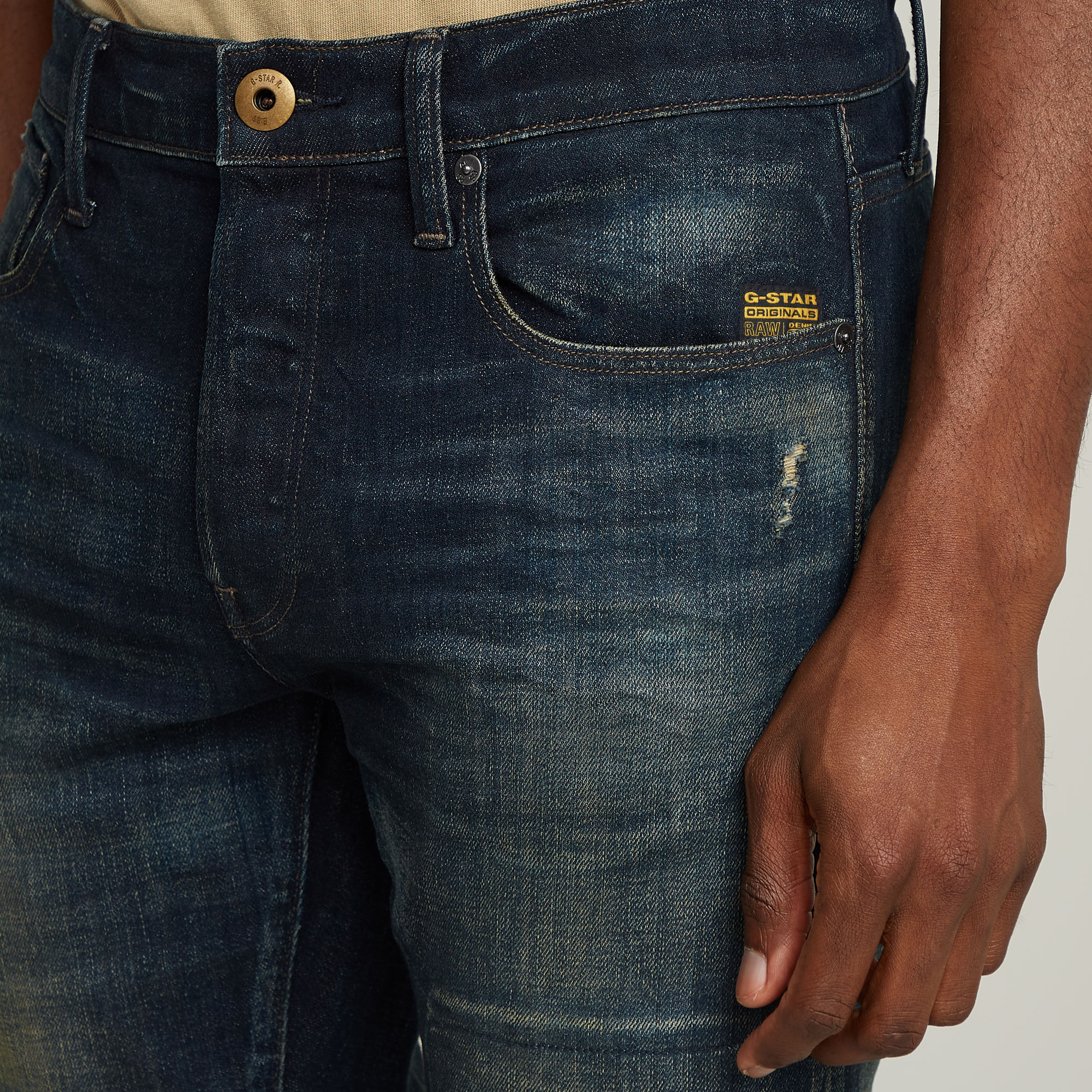 G-Star RAW 3301 Slim Jeans Donkerblauw Heren