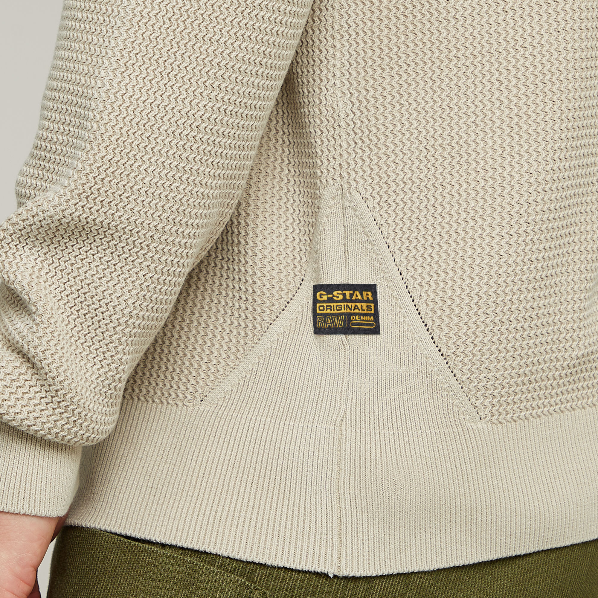 G-Star RAW Serrated Gebreide Trui Beige Heren