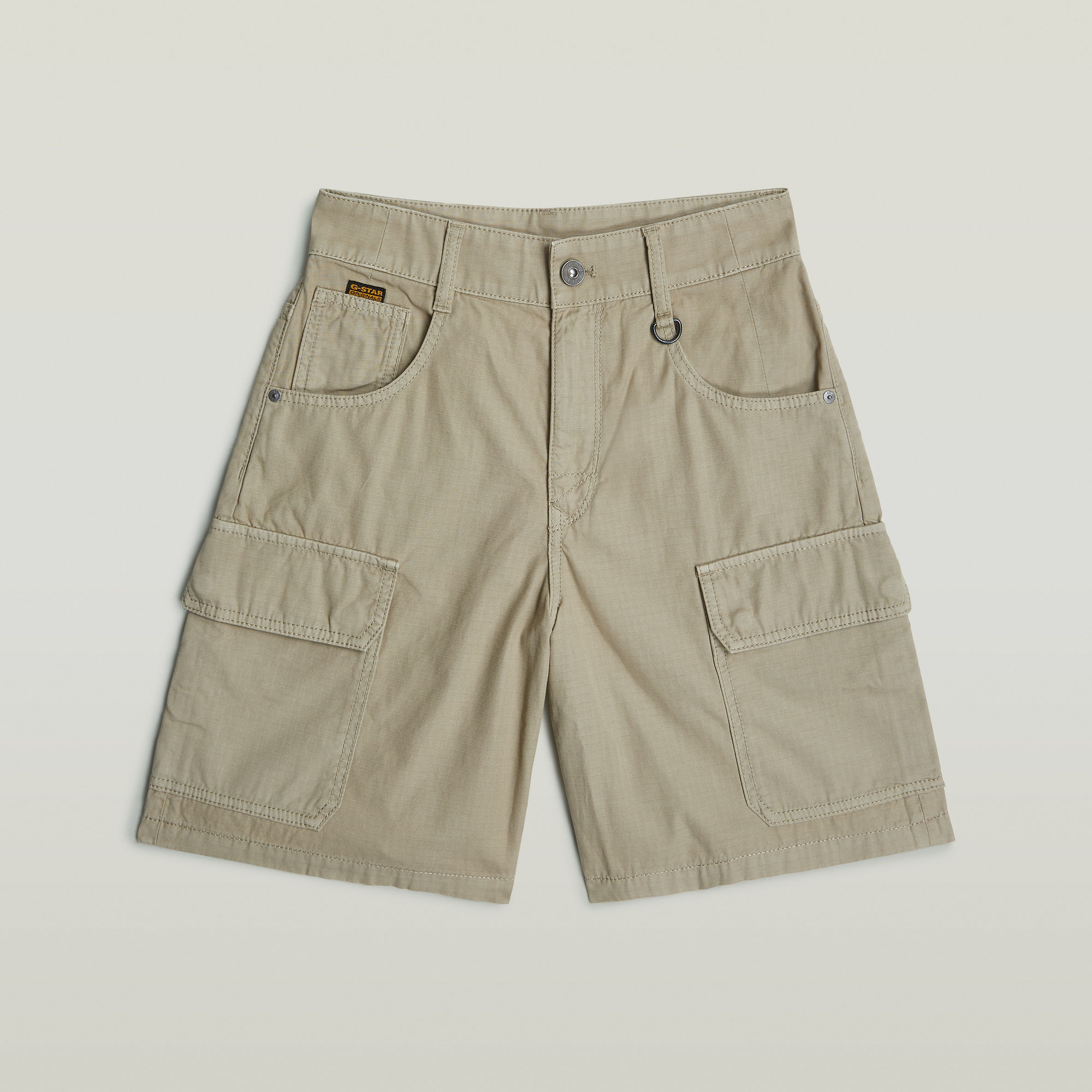Thumbnail - Skater Cargo Bermuda Shorts - Beige - Damen