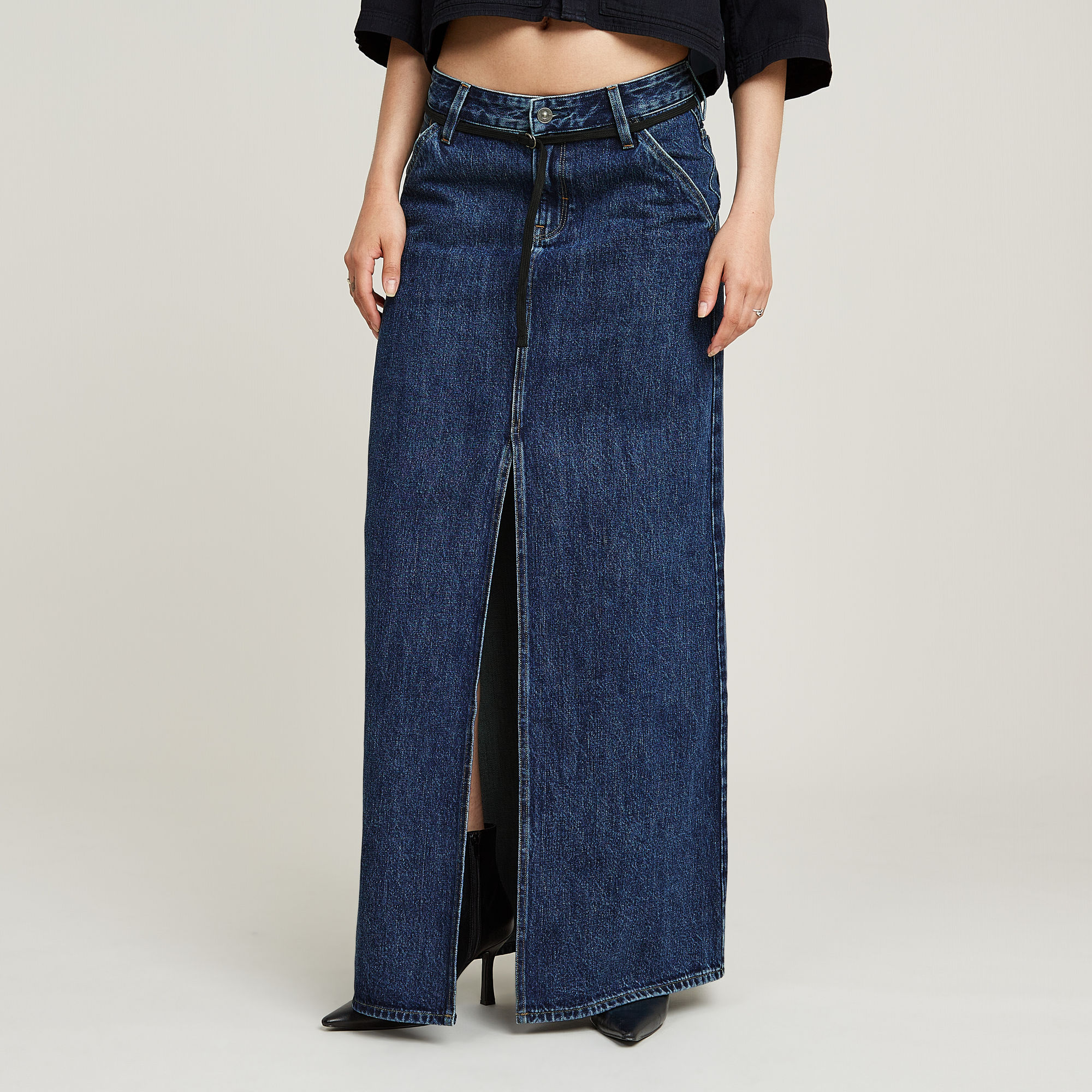 G-Star RAW Baggy Maxi Rok Donkerblauw Dames