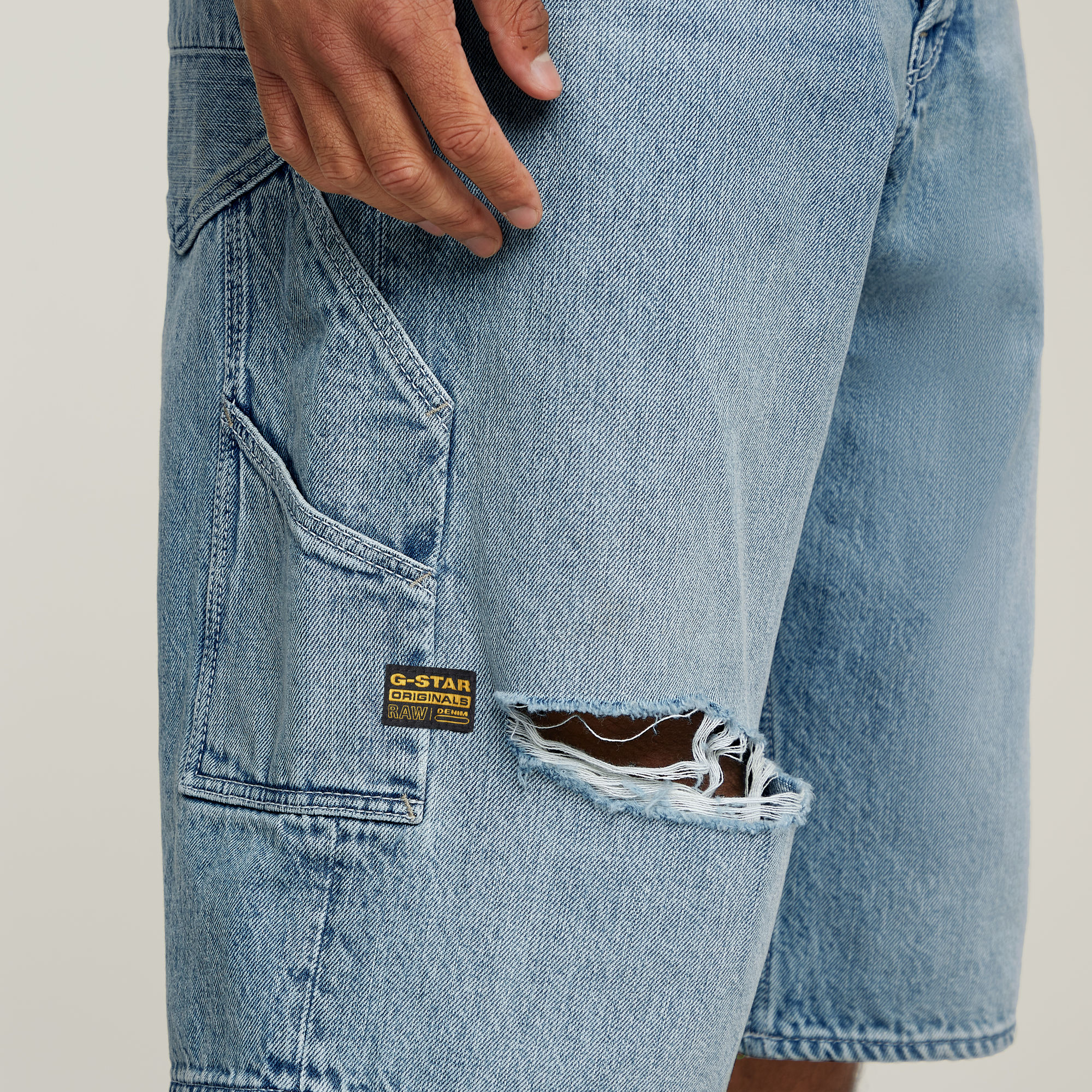 G-Star RAW Bam Logger Short Lichtblauw Heren