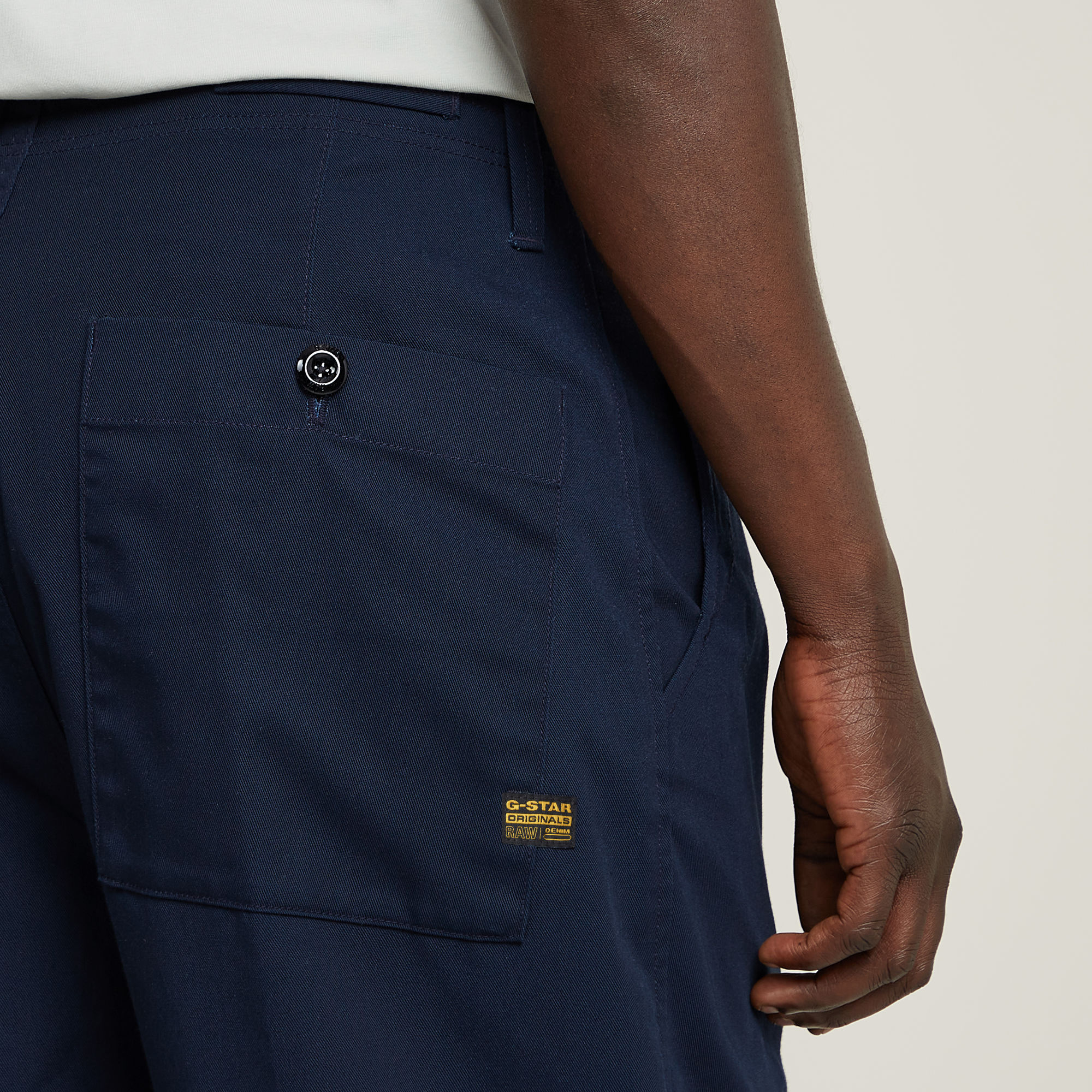 G-Star RAW Pleated Chino Relaxed Tapered Donkerblauw Heren