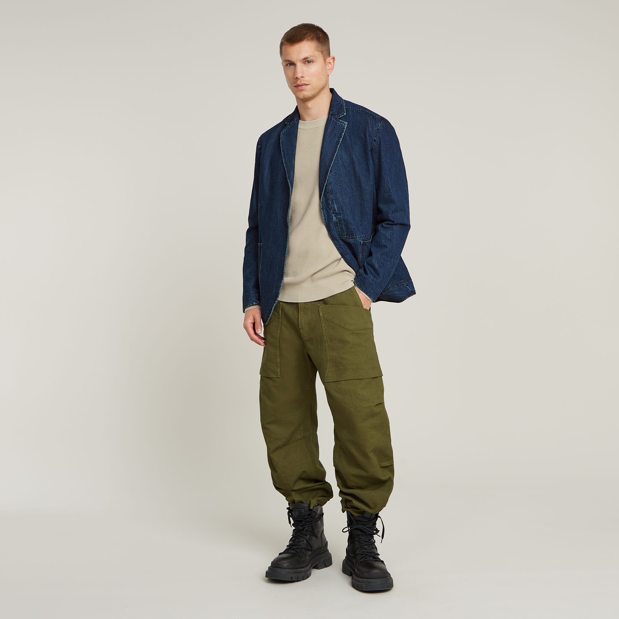 G-Star RAW Serrated Gebreide Trui Beige Heren