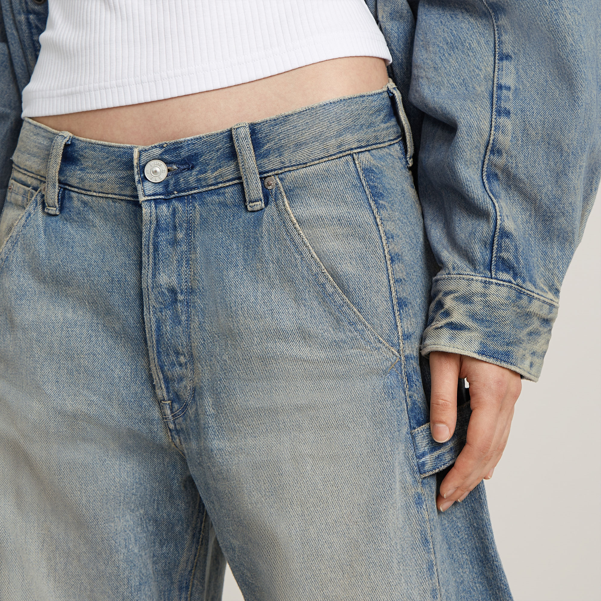 G-Star RAW Bowey 3D Extreme Carpenter Loose Jeans Lichtblauw Dames