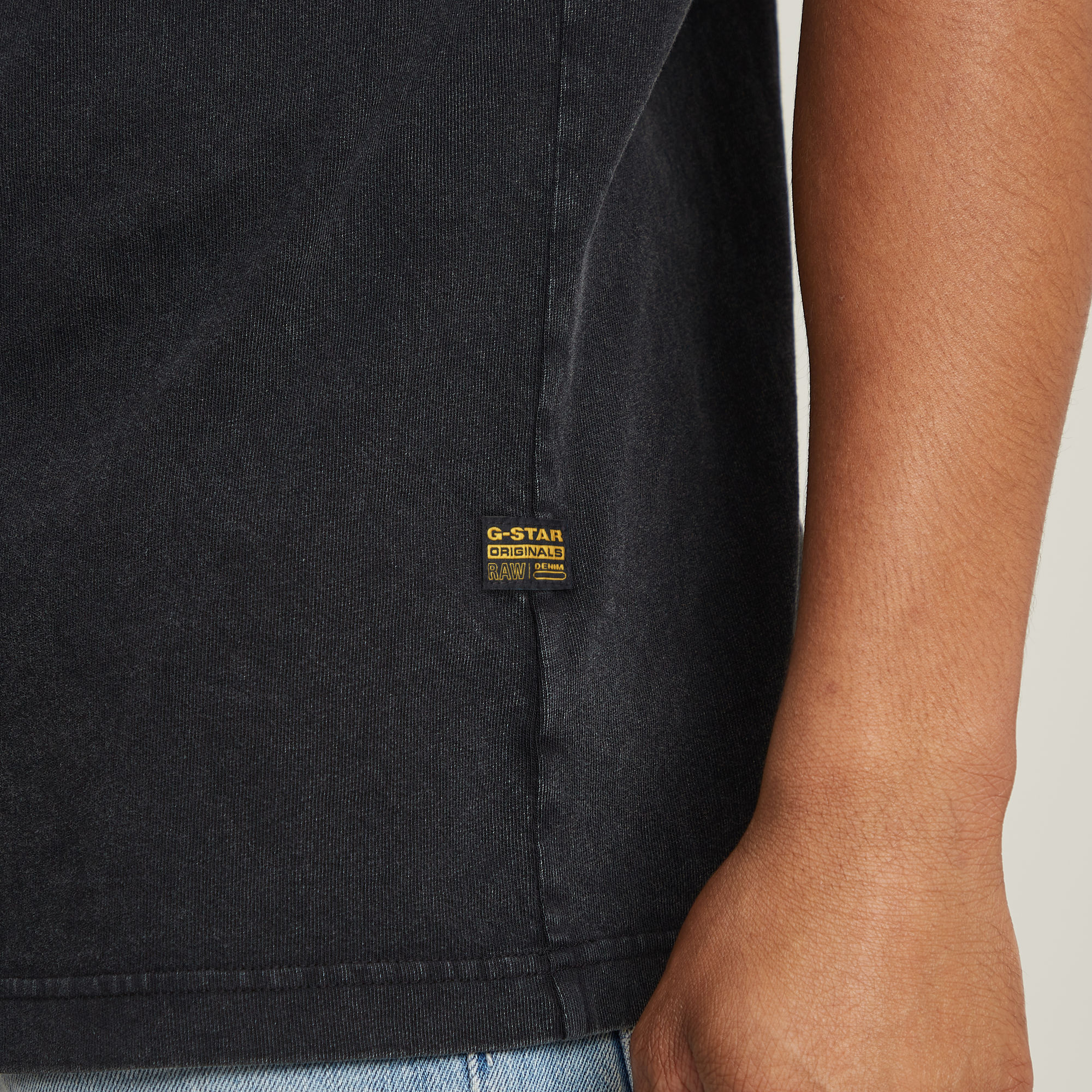 G-Star RAW Washed Pocket T-Shirt Zwart Heren
