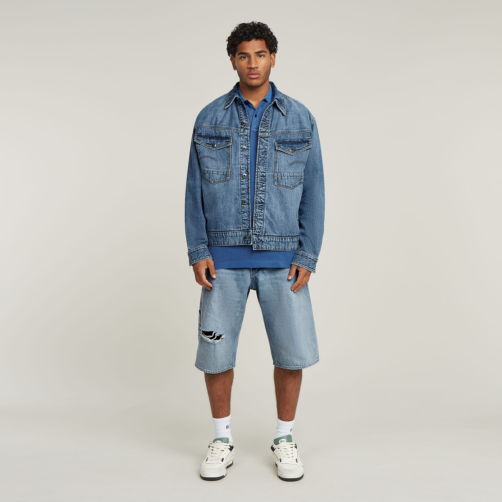 G-Star RAW Bam Logger Short Lichtblauw Heren