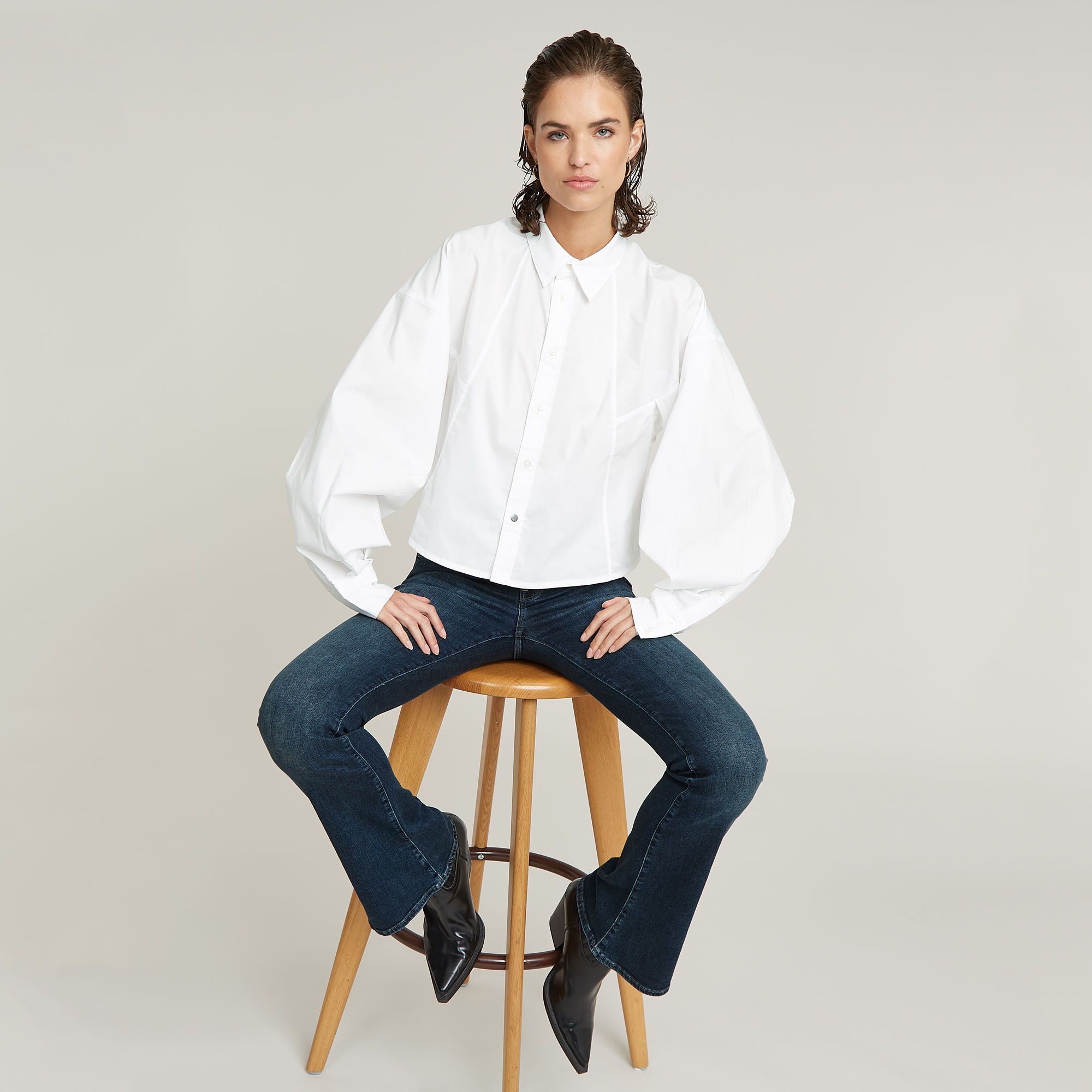 G-Star RAW Macro Balloon Shirt Wit Dames