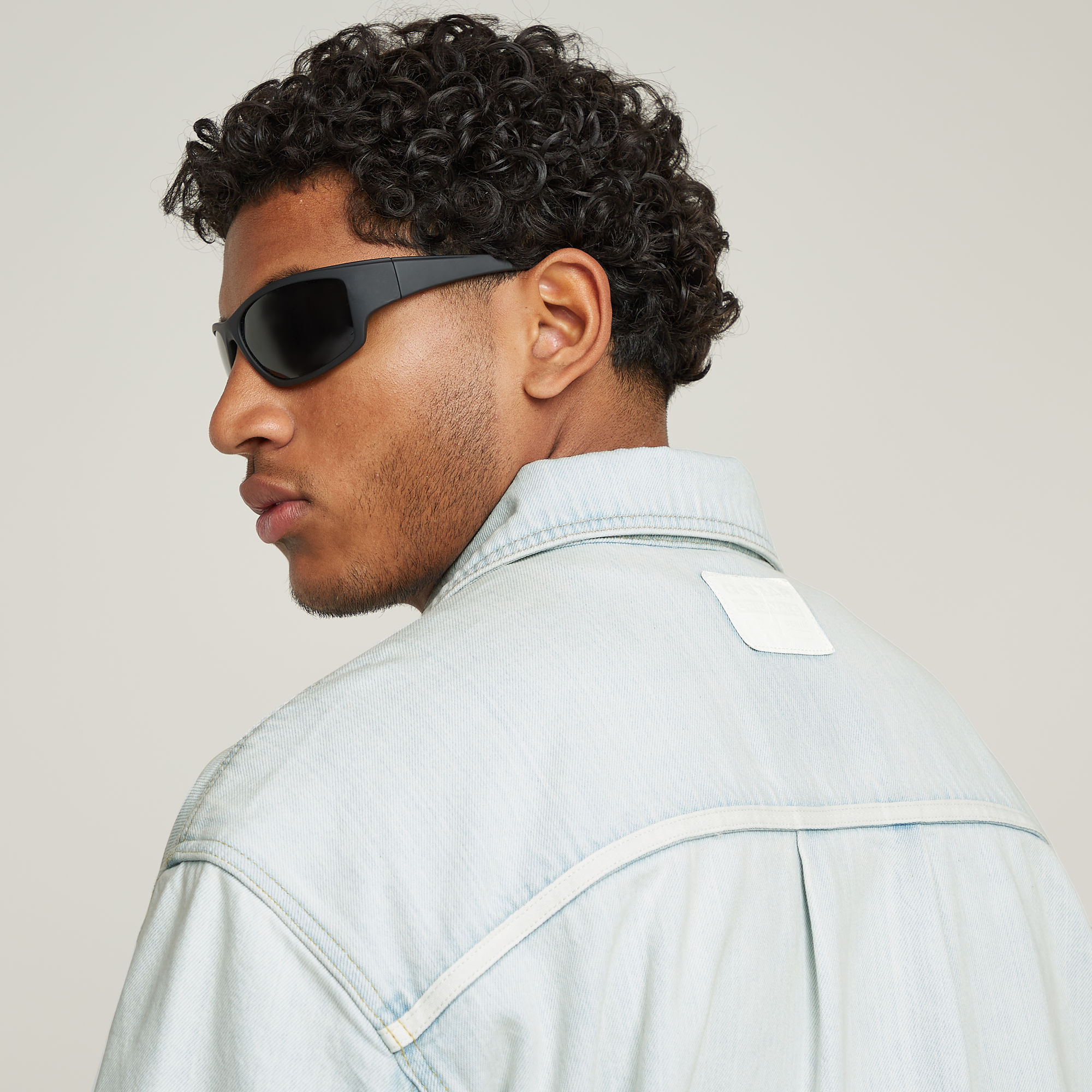 G-Star RAW Oversized Chore Jack Lichtblauw Heren