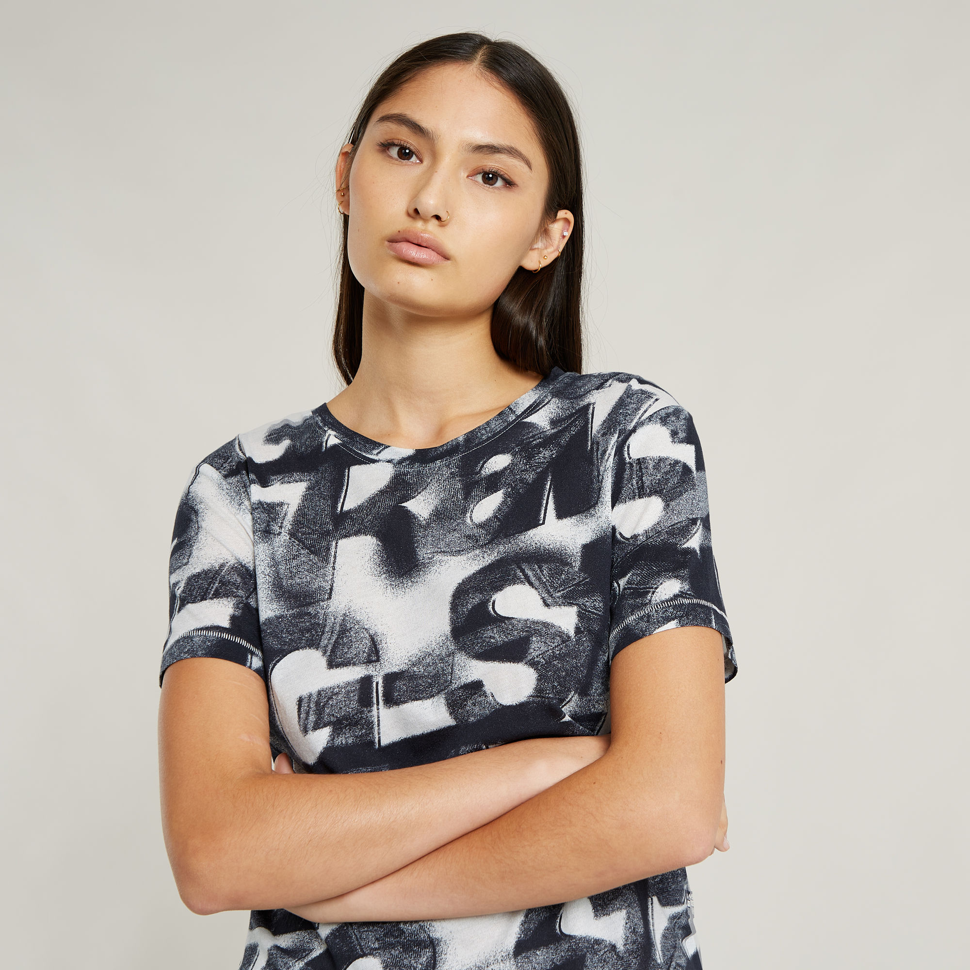 G-Star RAW Sprayed Letters Top Meerkleurig Dames