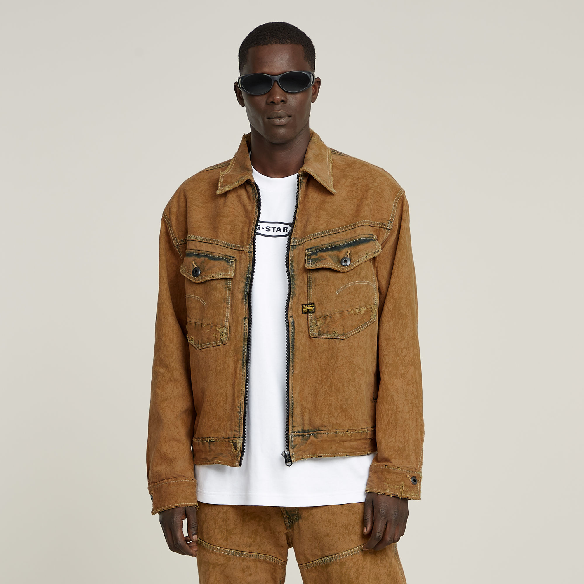Dakota Zip Jacke - Beige - Herren