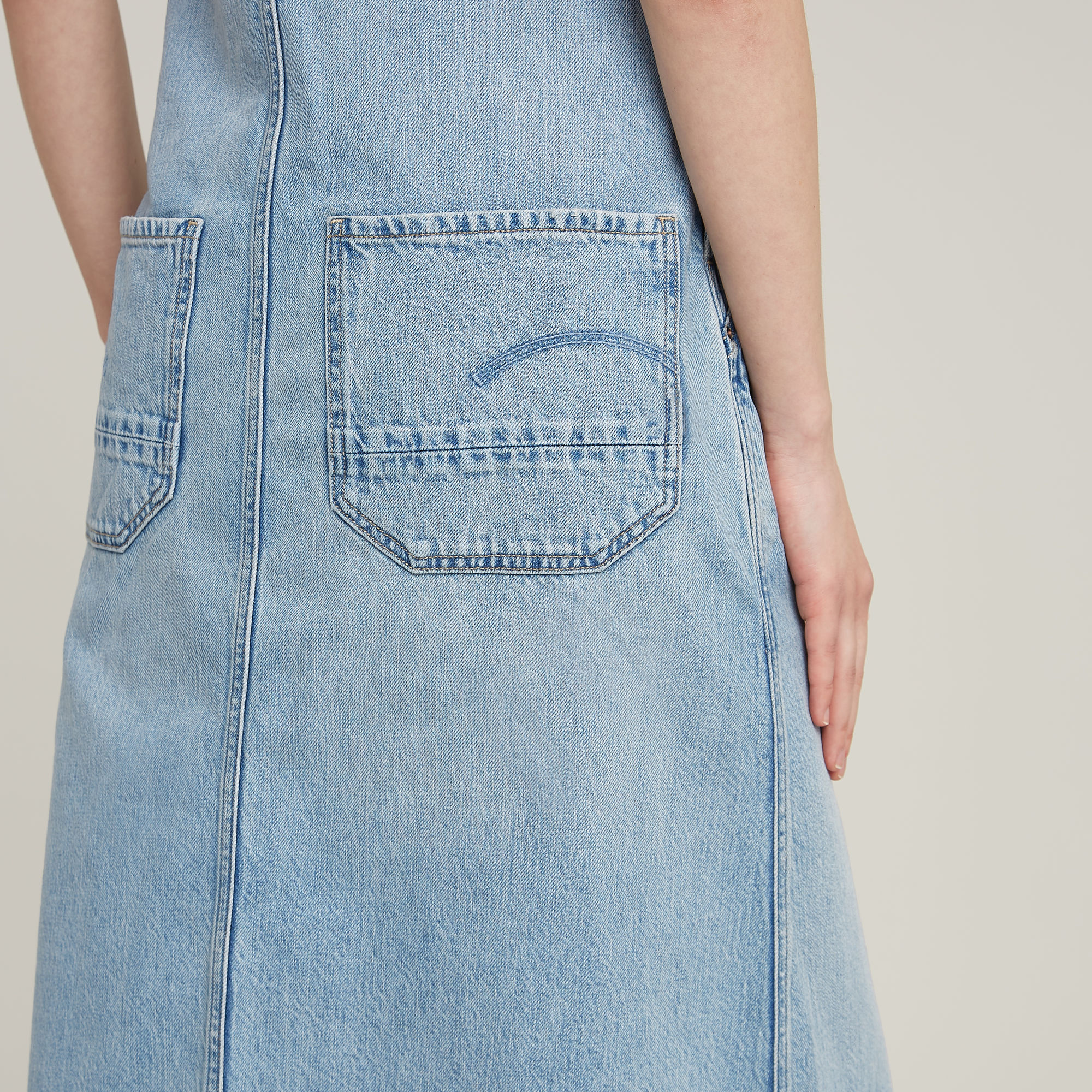 G-Star RAW Midi Tuinbroek Jurk Lichtblauw Dames