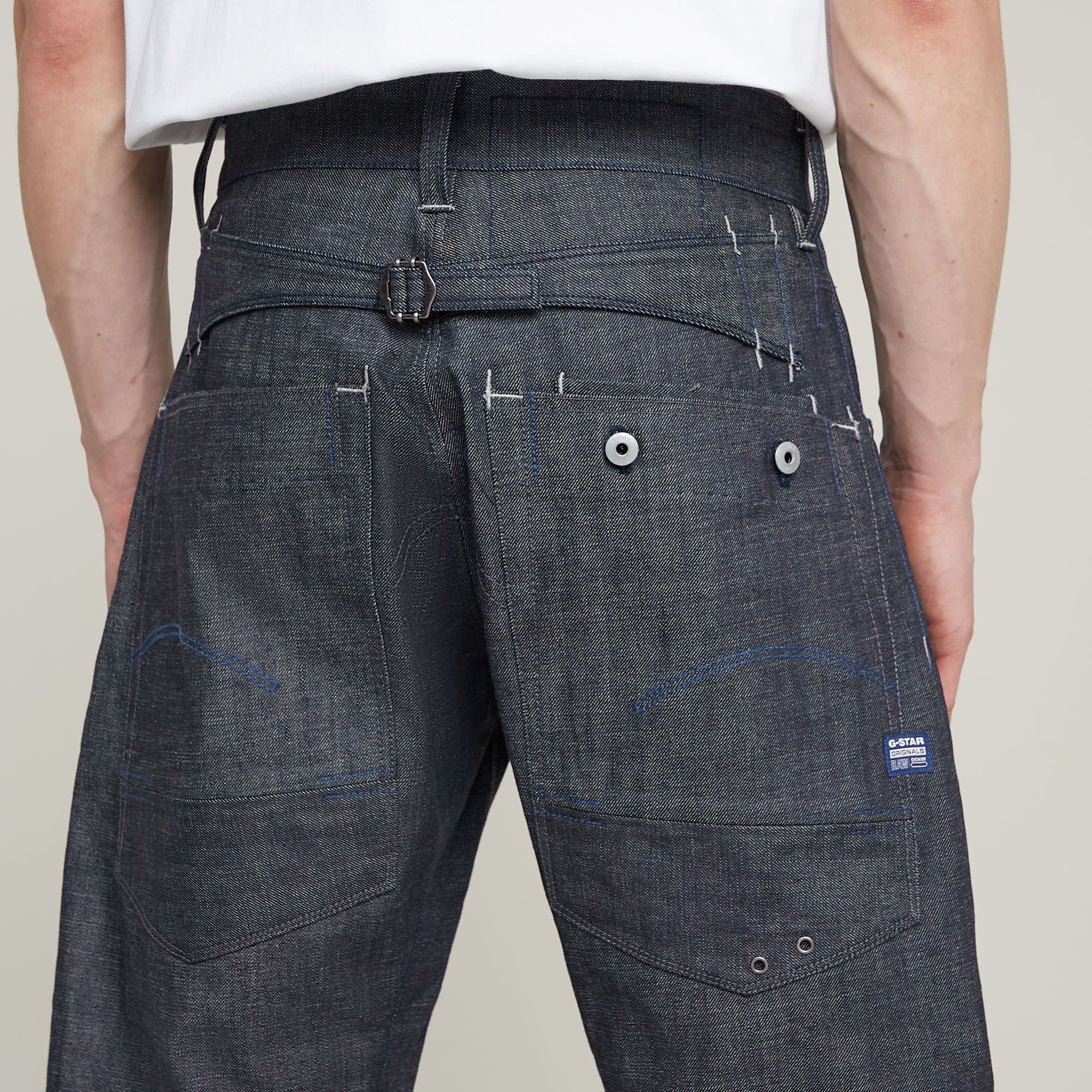 G-Star RAW G-STAR Origins Bend 3D Loose Selvedge Jeans Donkerblauw Heren