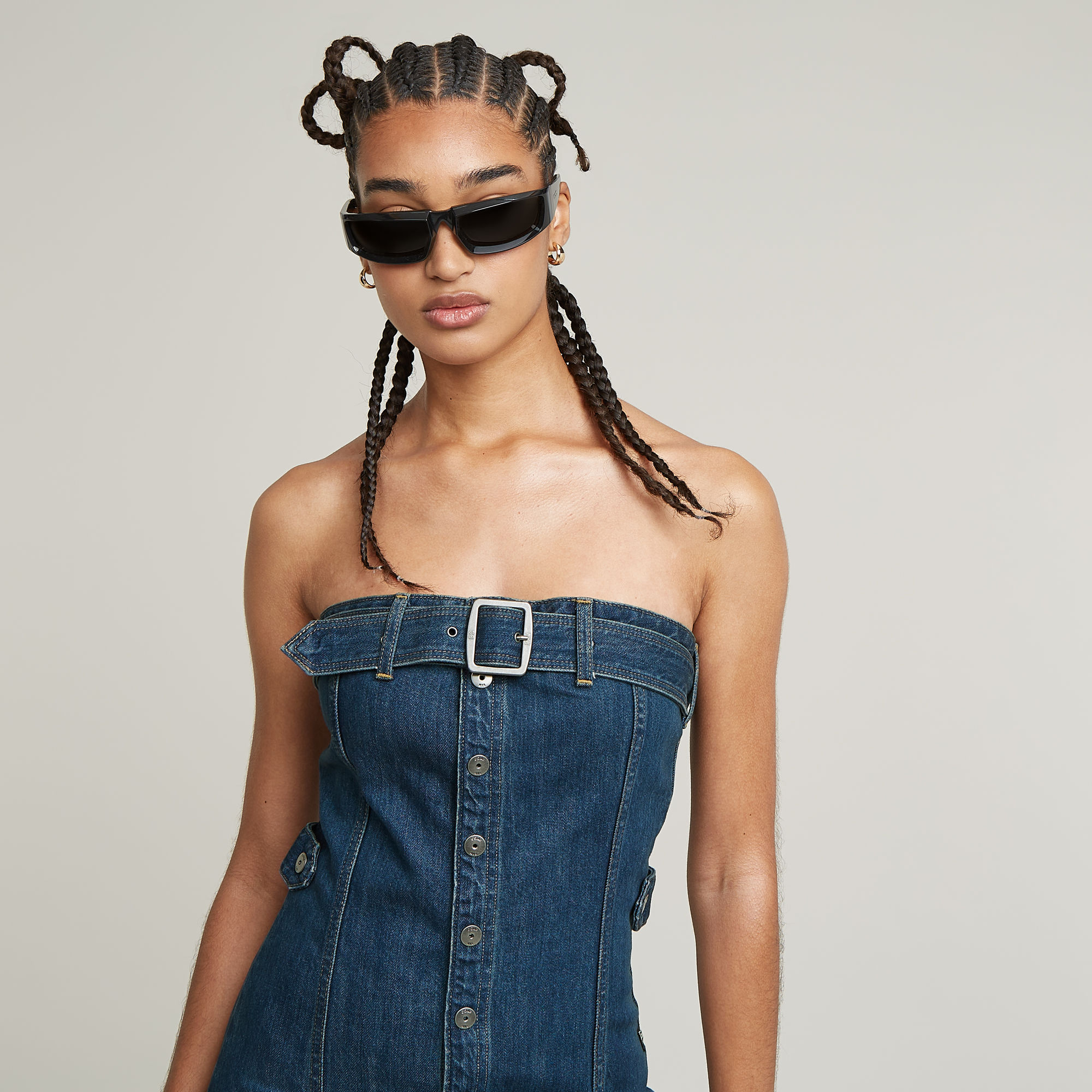 G-Star RAW Snaps Jurk Donkerblauw Dames