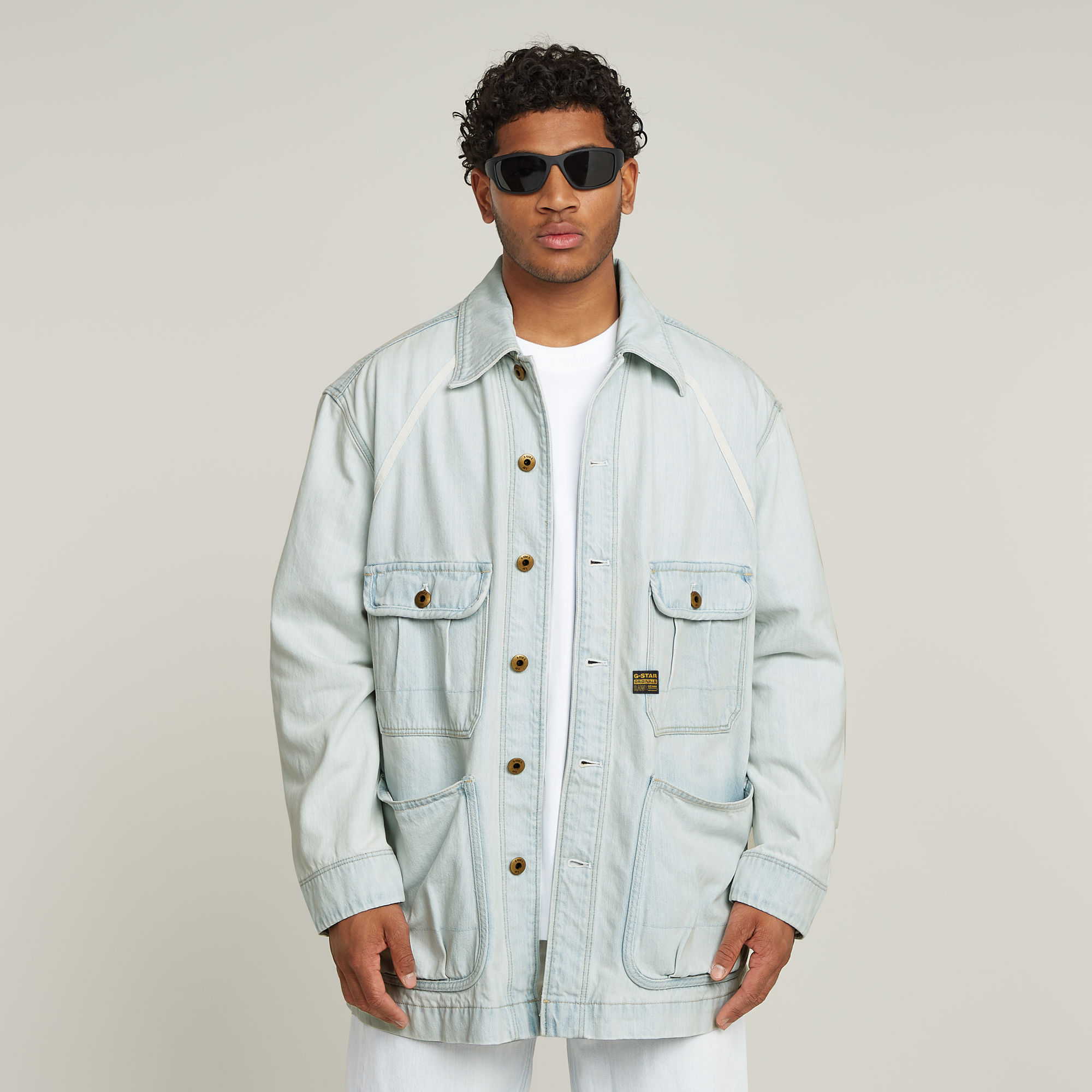 Oversized Chore Jacke - Hellblau - Herren