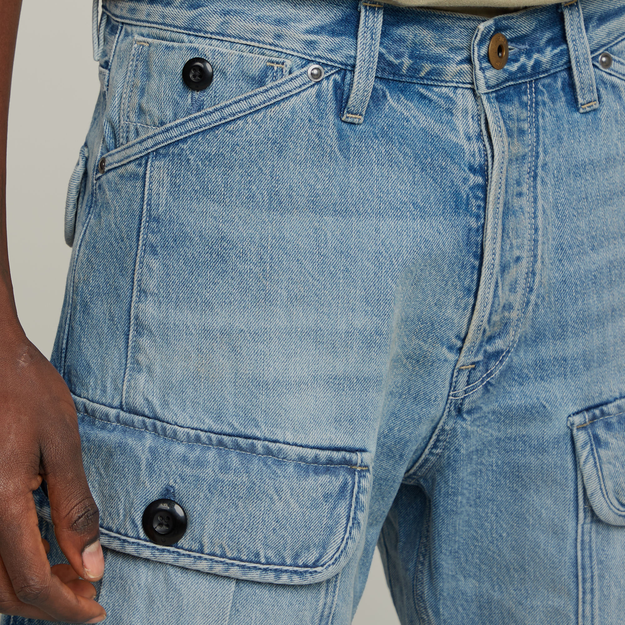 G-Star RAW Bend 3D Cargo Short Lichtblauw Heren