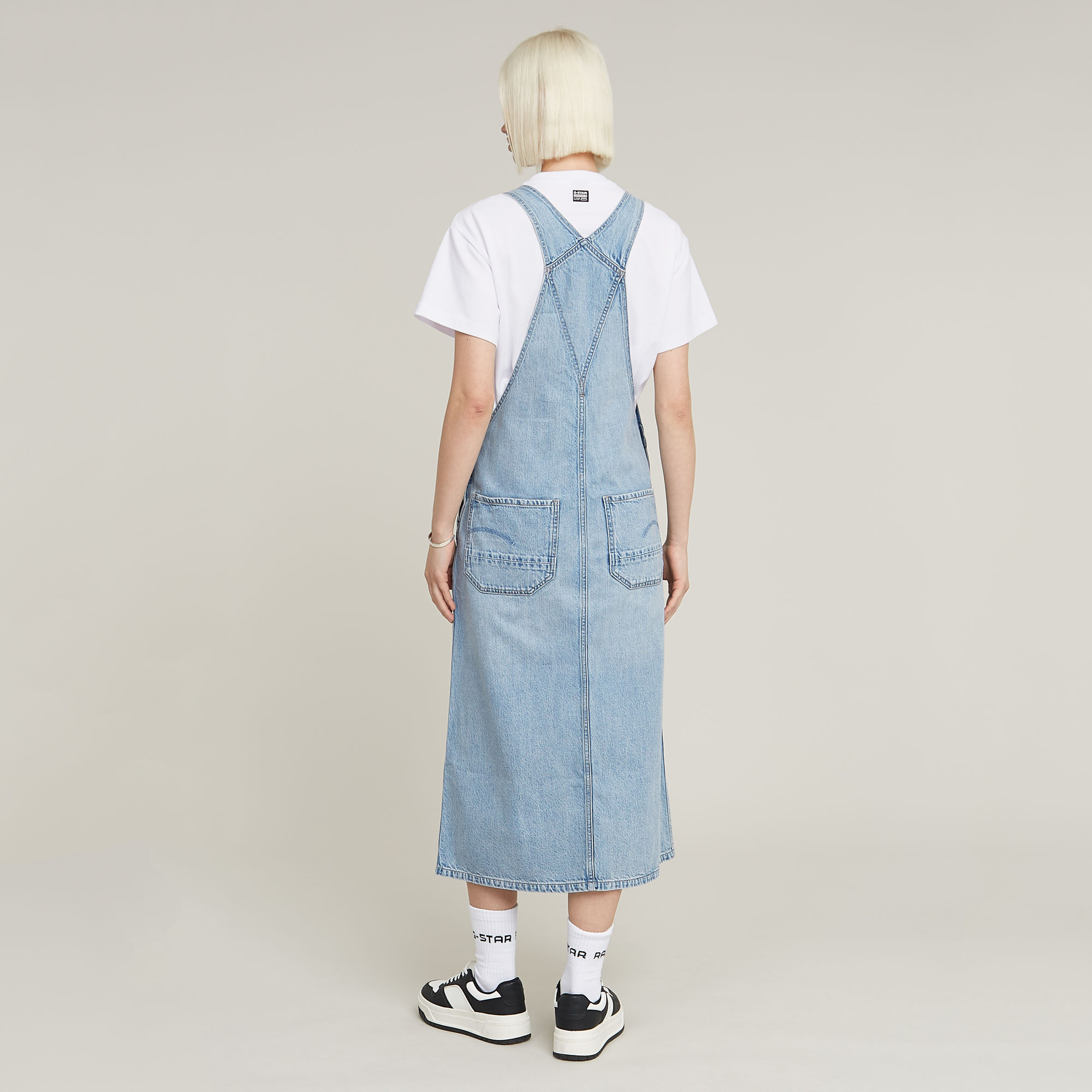 G-Star RAW Midi Tuinbroek Jurk Lichtblauw Dames