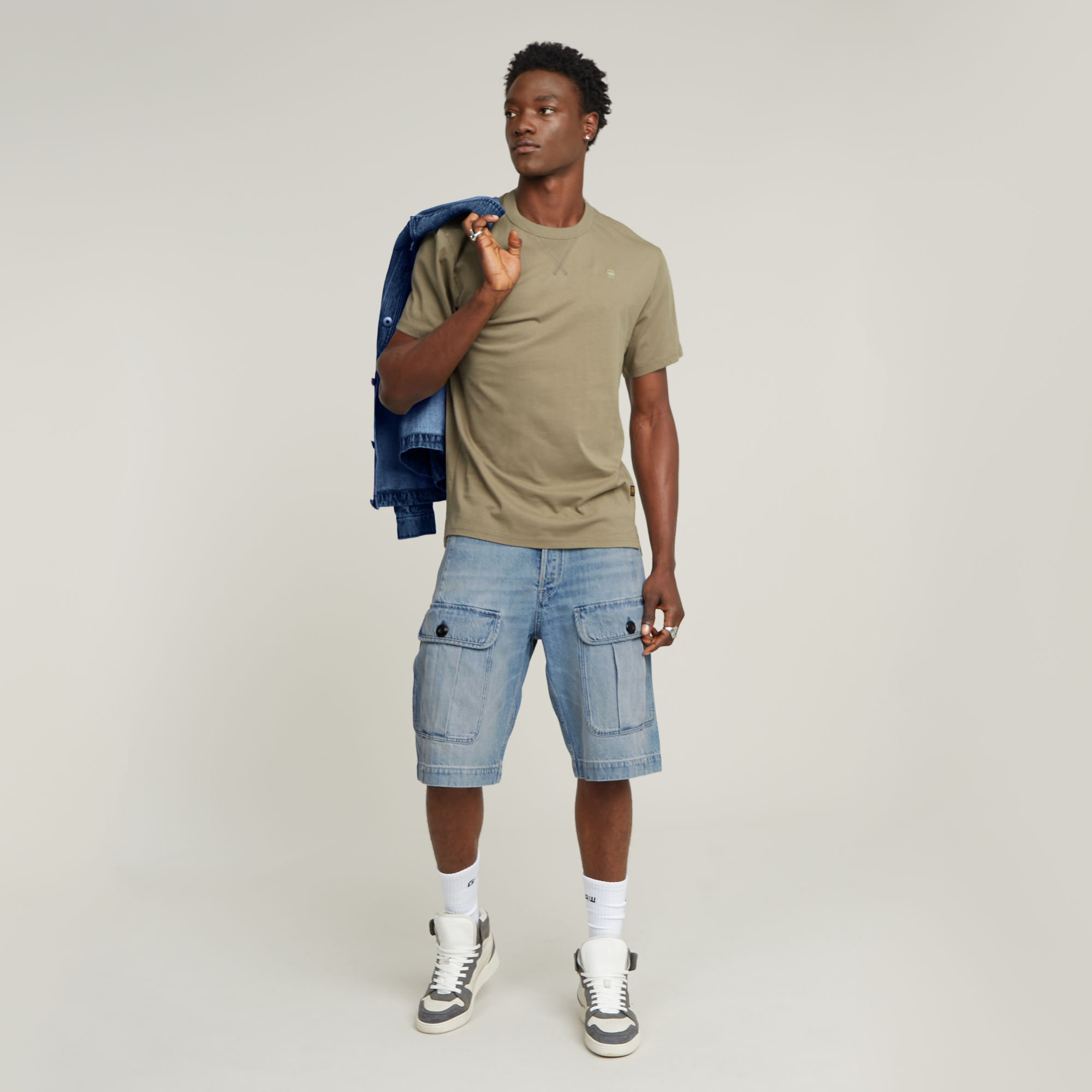 G-Star RAW Bend 3D Cargo Short Lichtblauw Heren