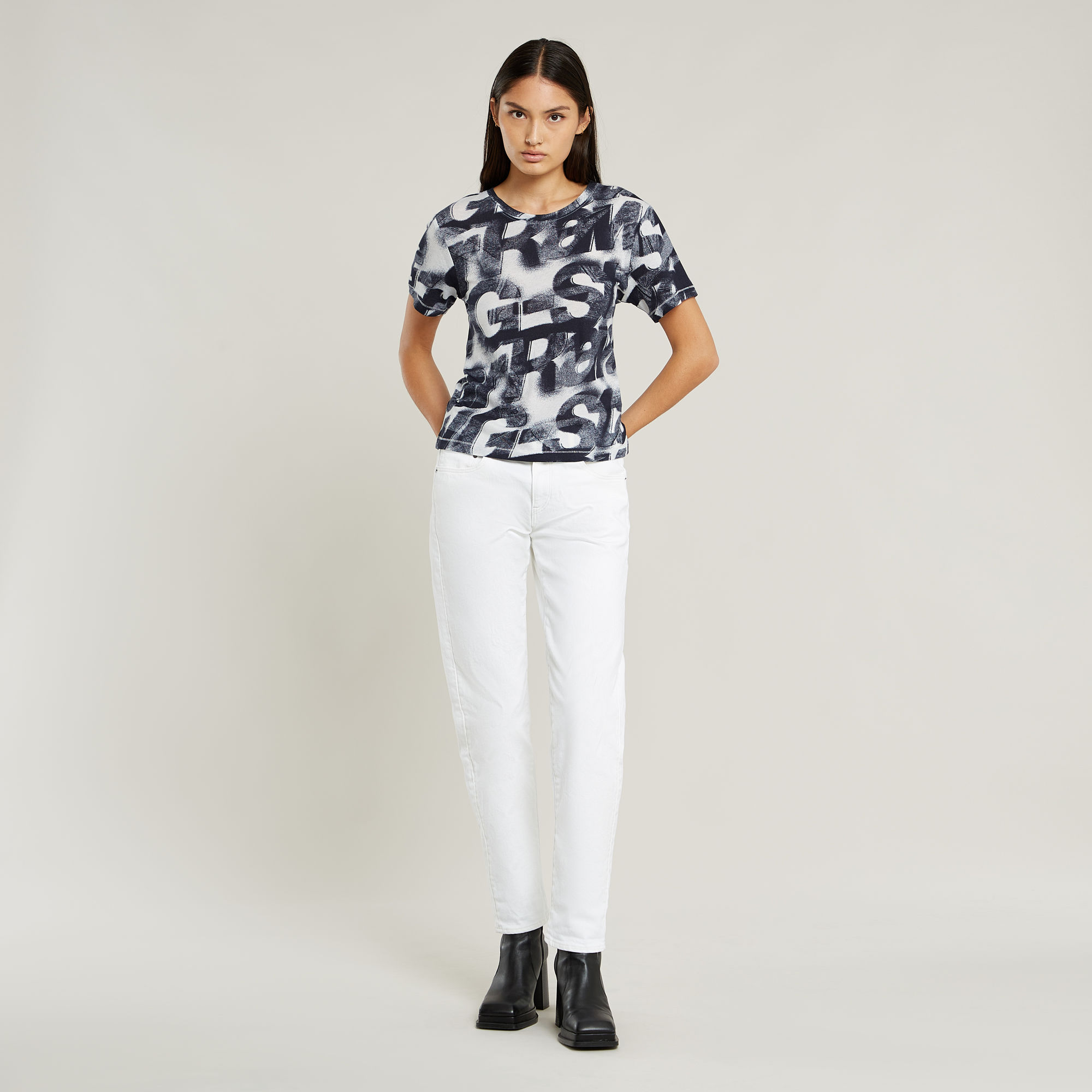 G-Star RAW Sprayed Letters Top Meerkleurig Dames