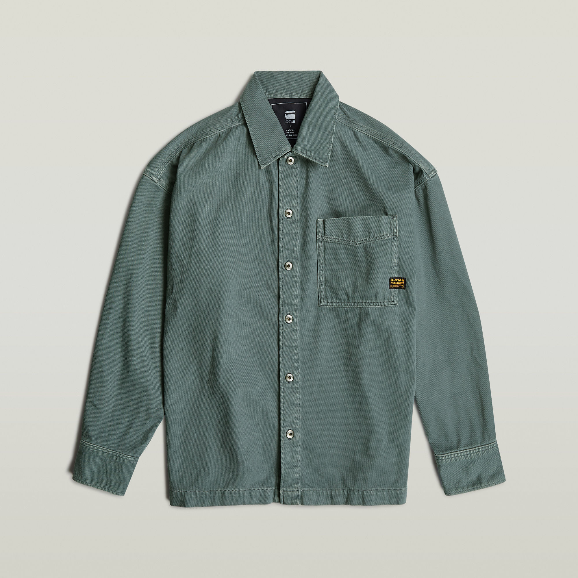 G-Star RAW Boxy Fit Shirt Groen Heren