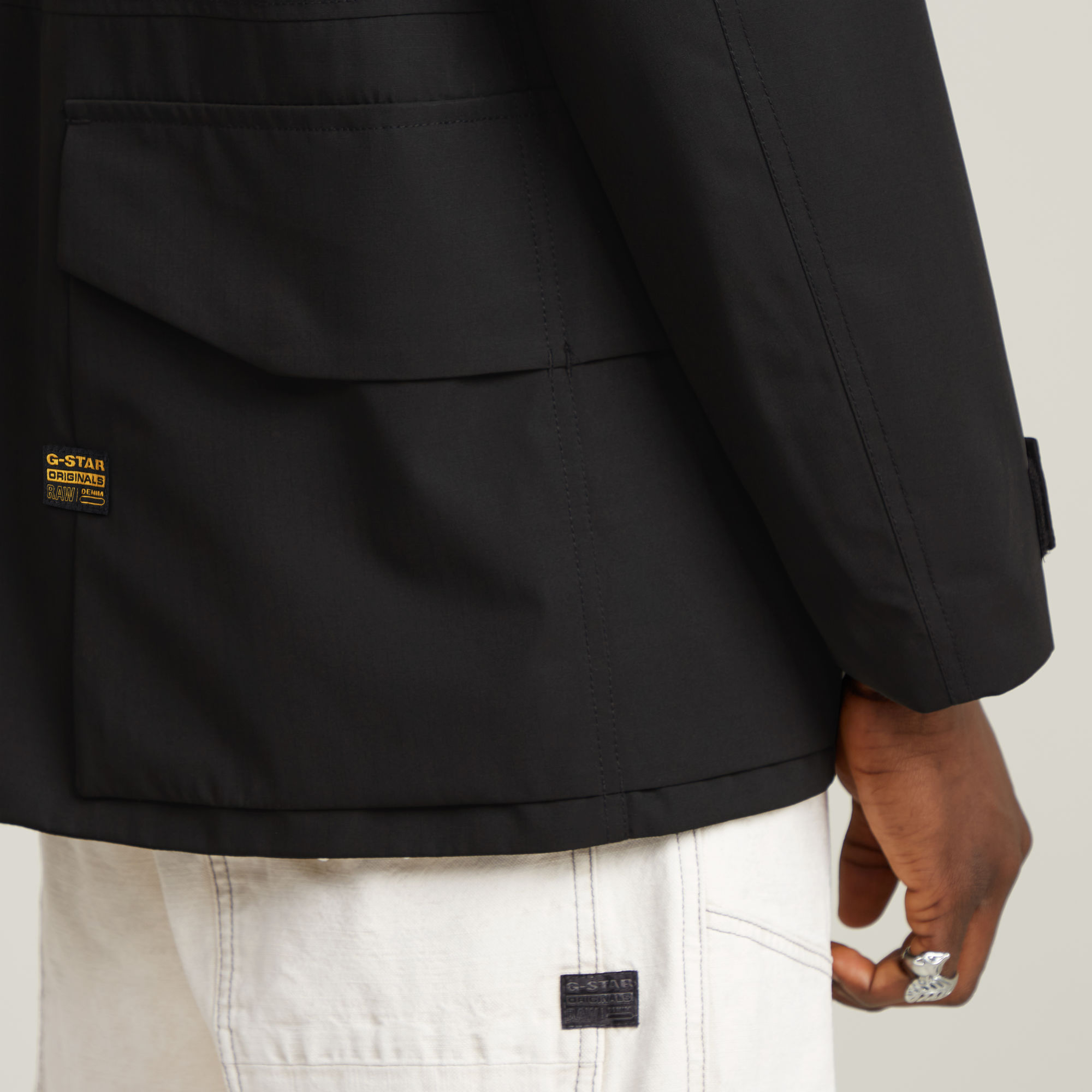 G-Star RAW Multipocket Unpadded Parka Zwart Heren
