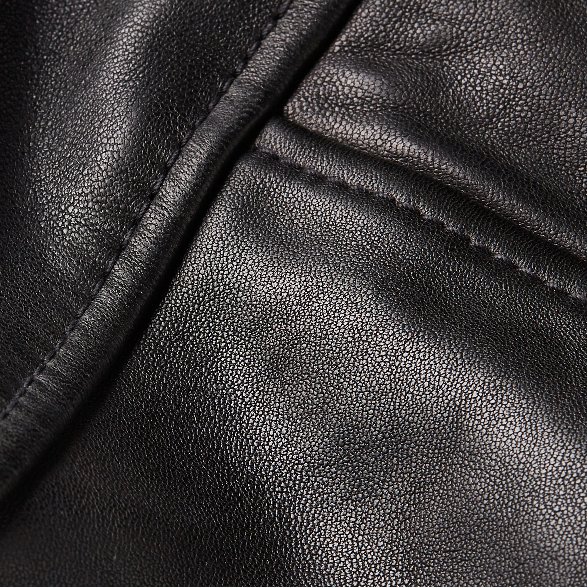 G-Star RAW Lederen Bikerjack Zwart Heren