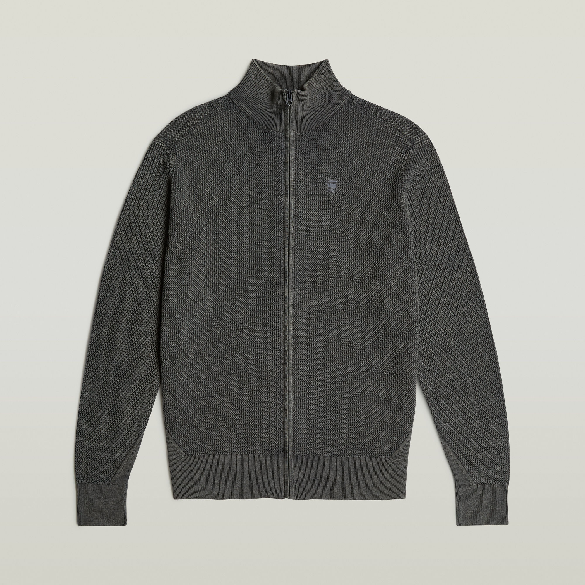 G-Star RAW Serrated Gebreid Vest Met Rits Grijs Heren