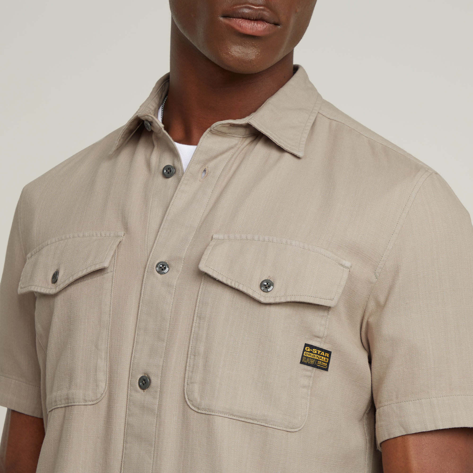 G-Star RAW Marine Slim Shirt Beige Heren