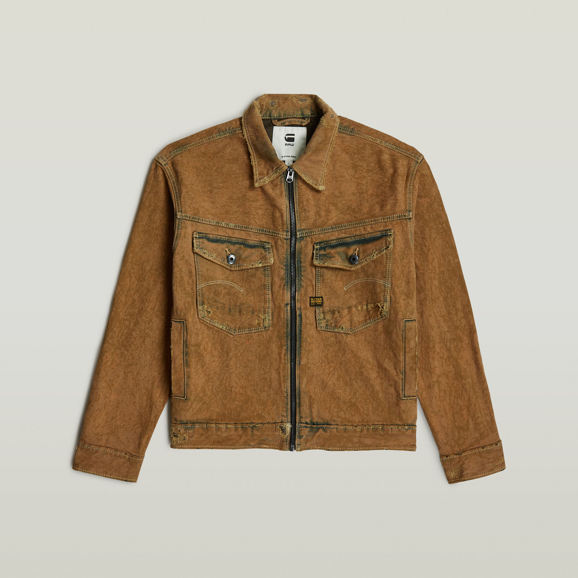 Thumbnail - Dakota Zip Jacke - Beige - Herren