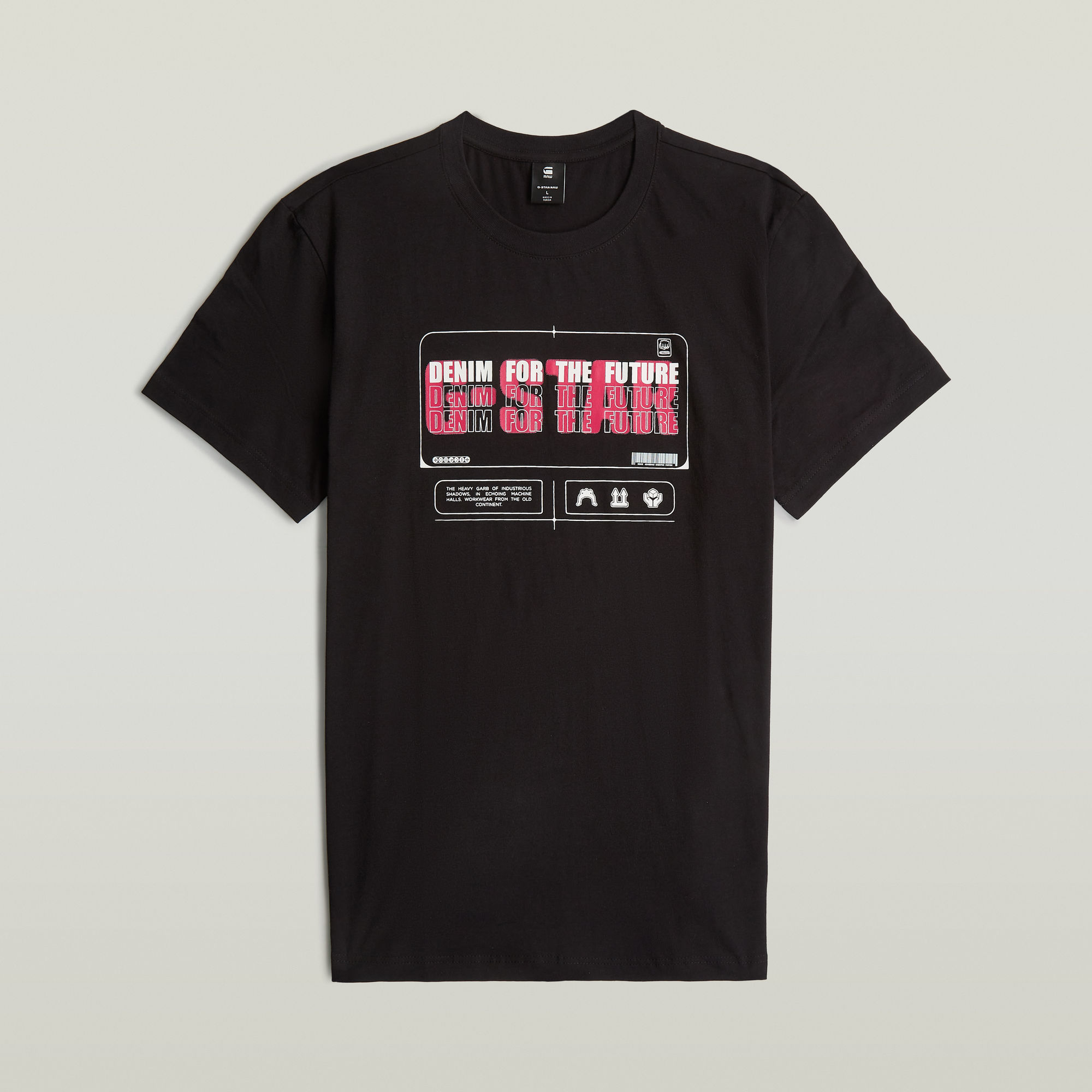 G-Star RAW Flyer Graphic T-Shirt Zwart Heren