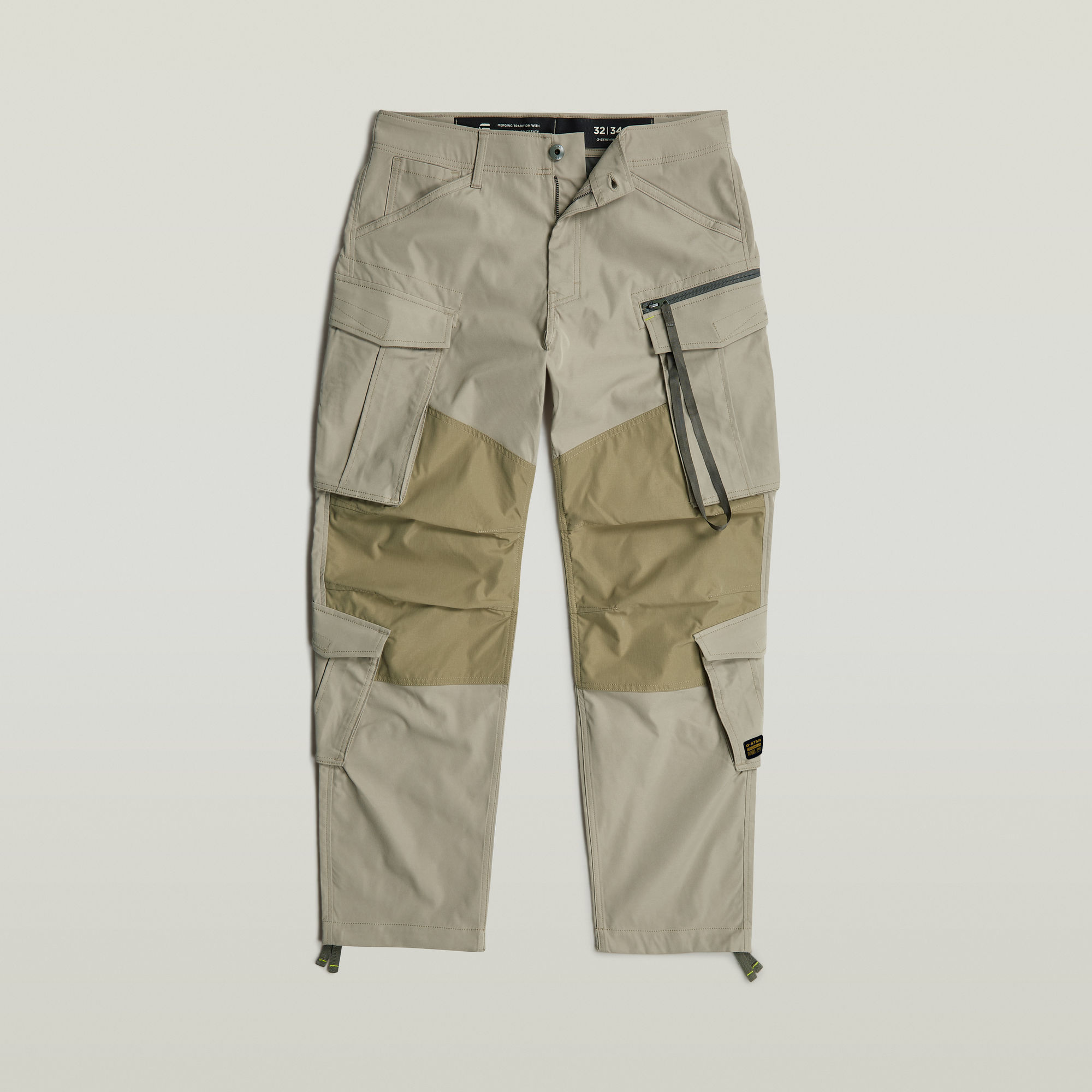 G-Star RAW Rovic Zip 3D Loose Broek Beige Heren