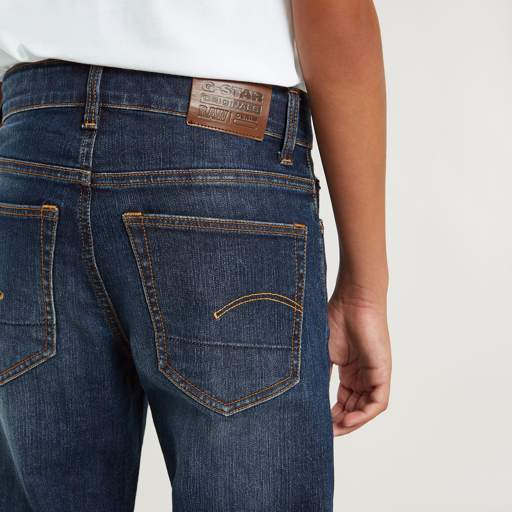 G-Star RAW Jongens 3301 Straight Jeans Donkerblauw jongens