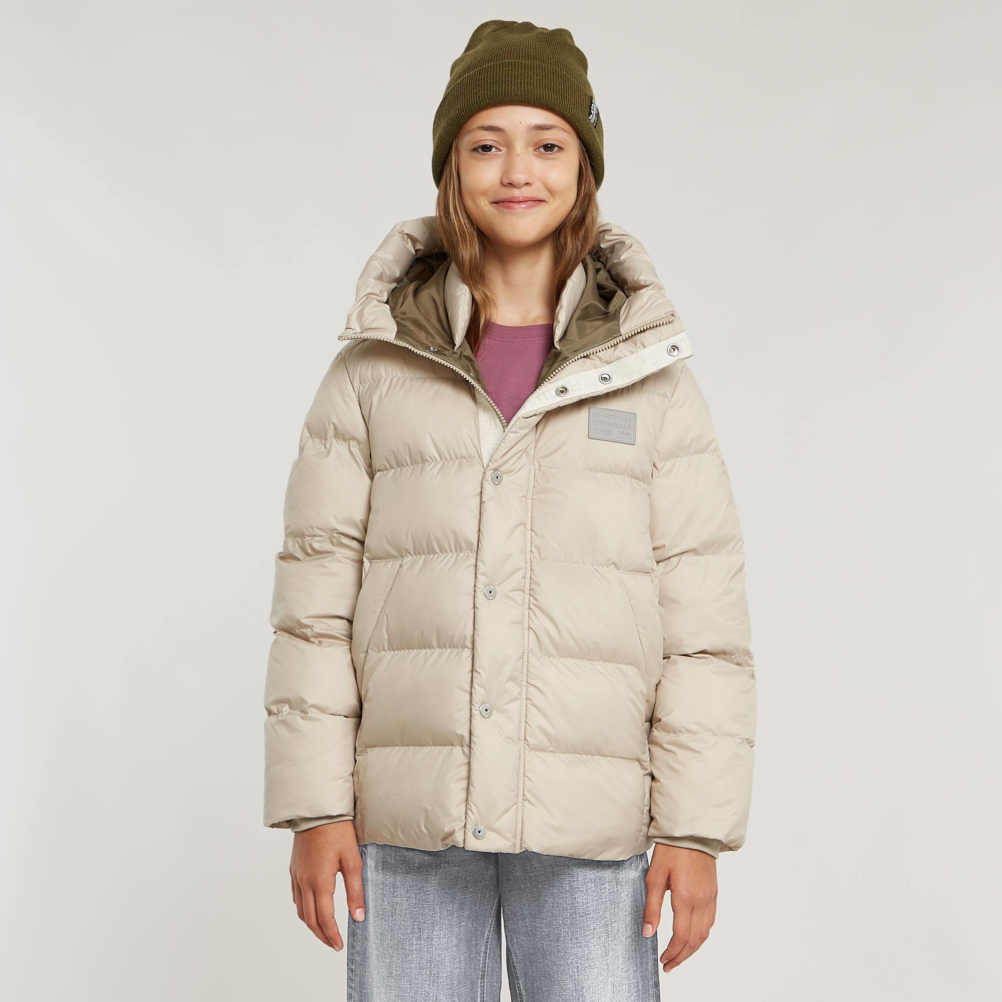 

Girls Whistler Short Puffer - Beige - girls