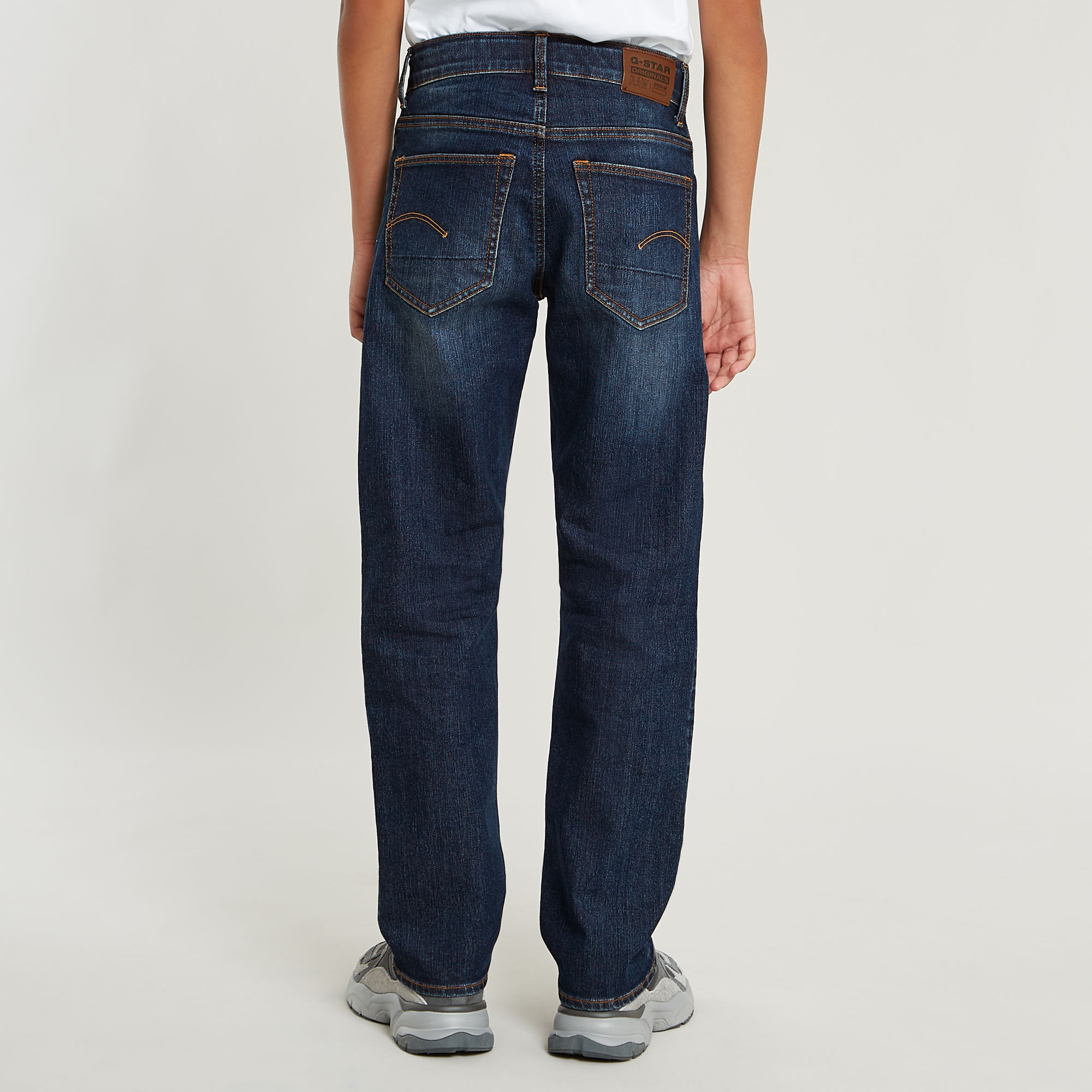 G-Star RAW Jongens 3301 Straight Jeans Donkerblauw jongens