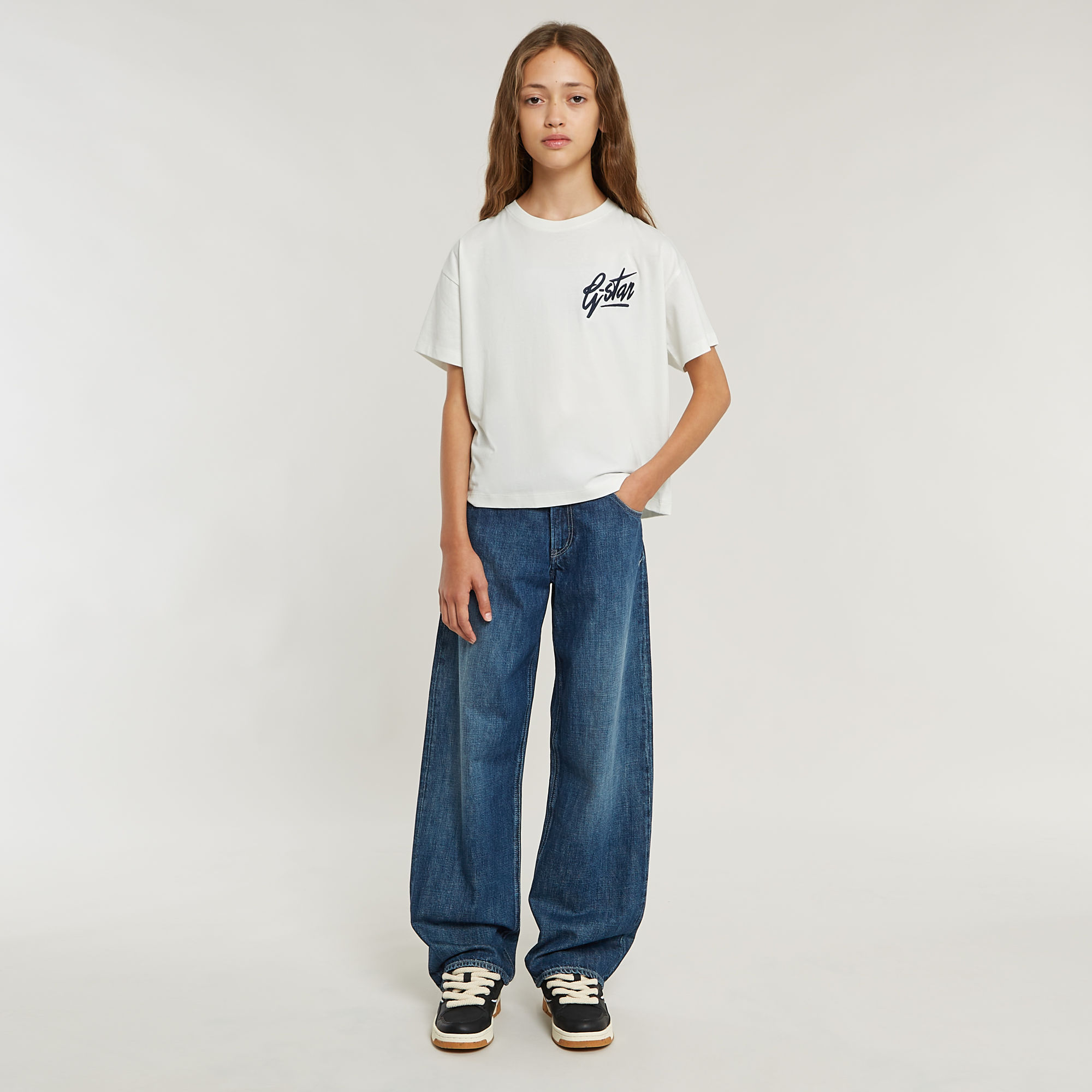 G-Star RAW Meisjes Top Loose Short Wit meisjes