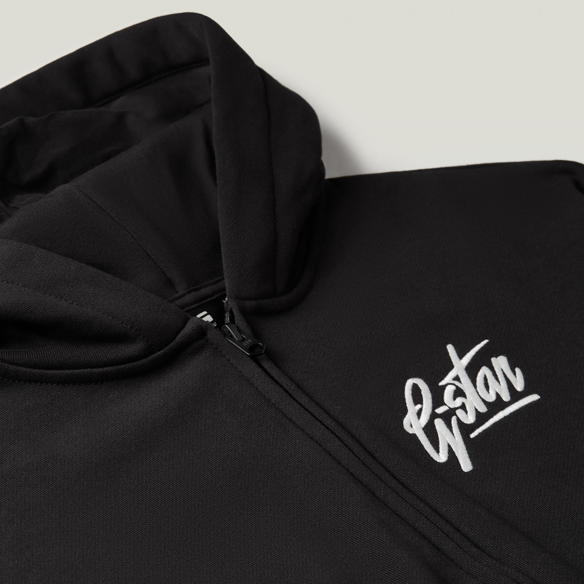G-Star RAW Jongens Hoodie Brushed Zwart jongens