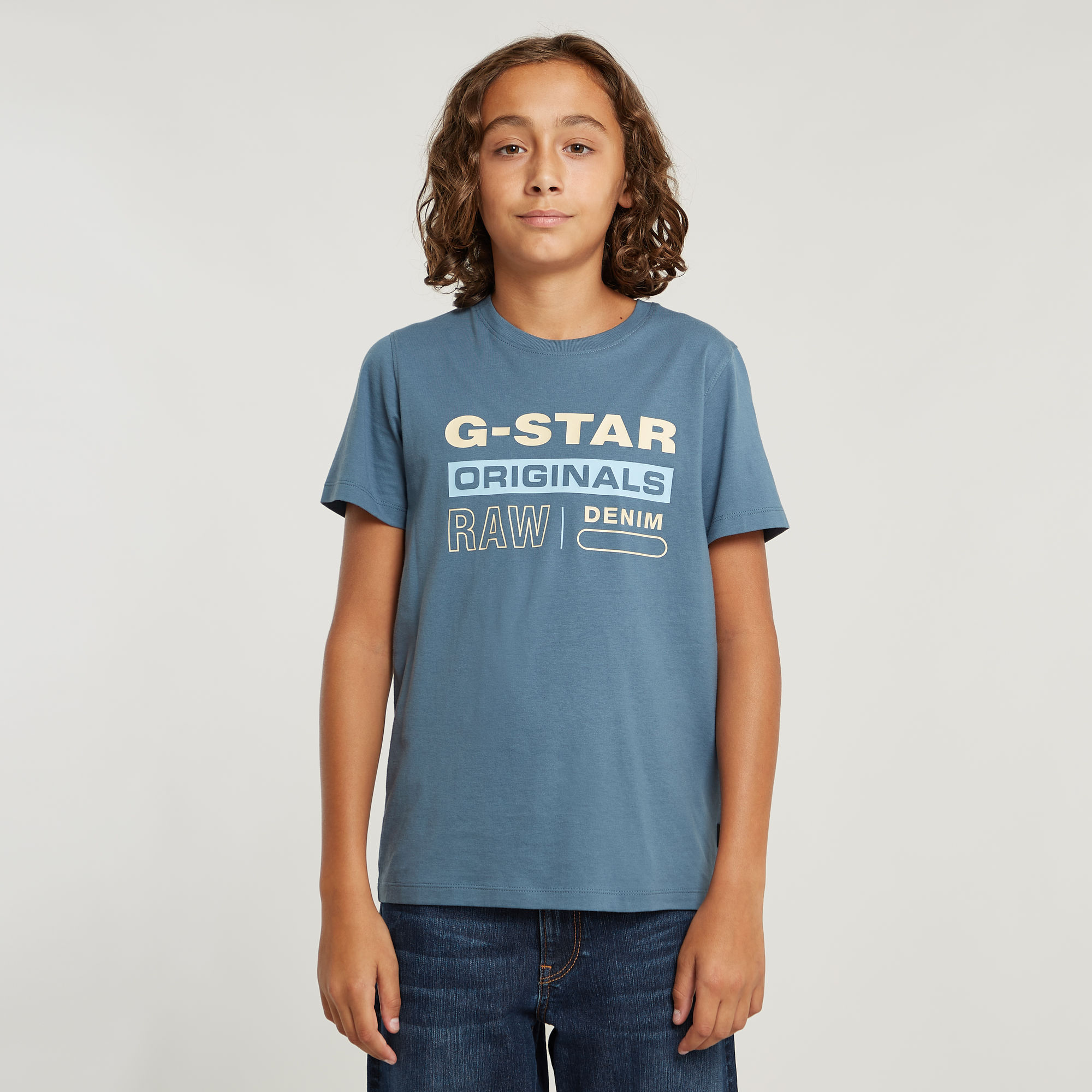 

Boys T-Shirt Regular Originals Logo - Medium blue - boys