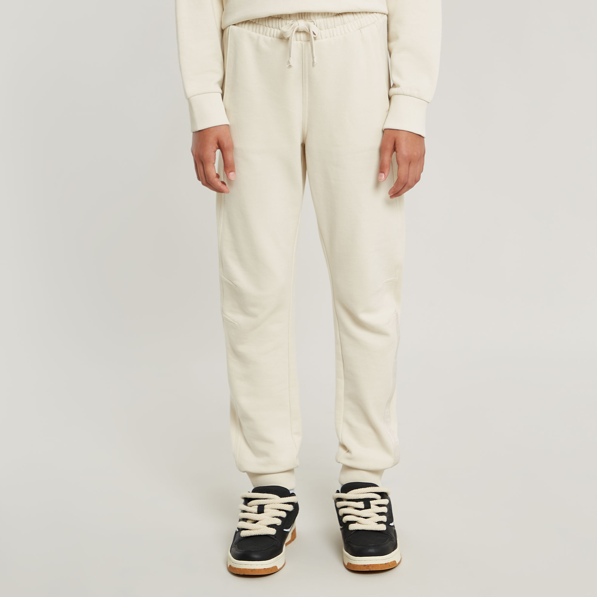 Kids Tape Sweat Pants - White - girls