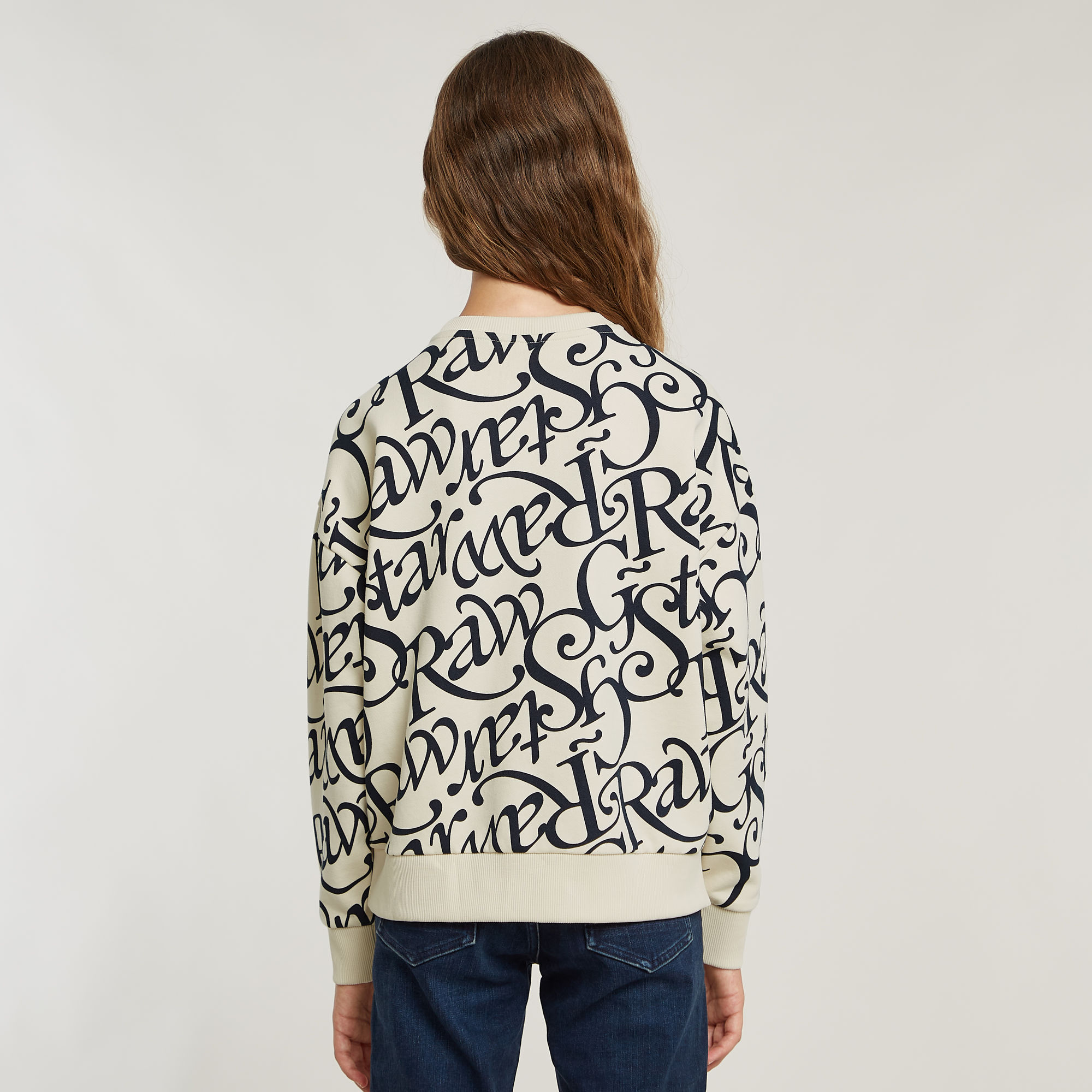 G-Star RAW Meisjes Sweater Unbrushed Donkerblauw meisjes