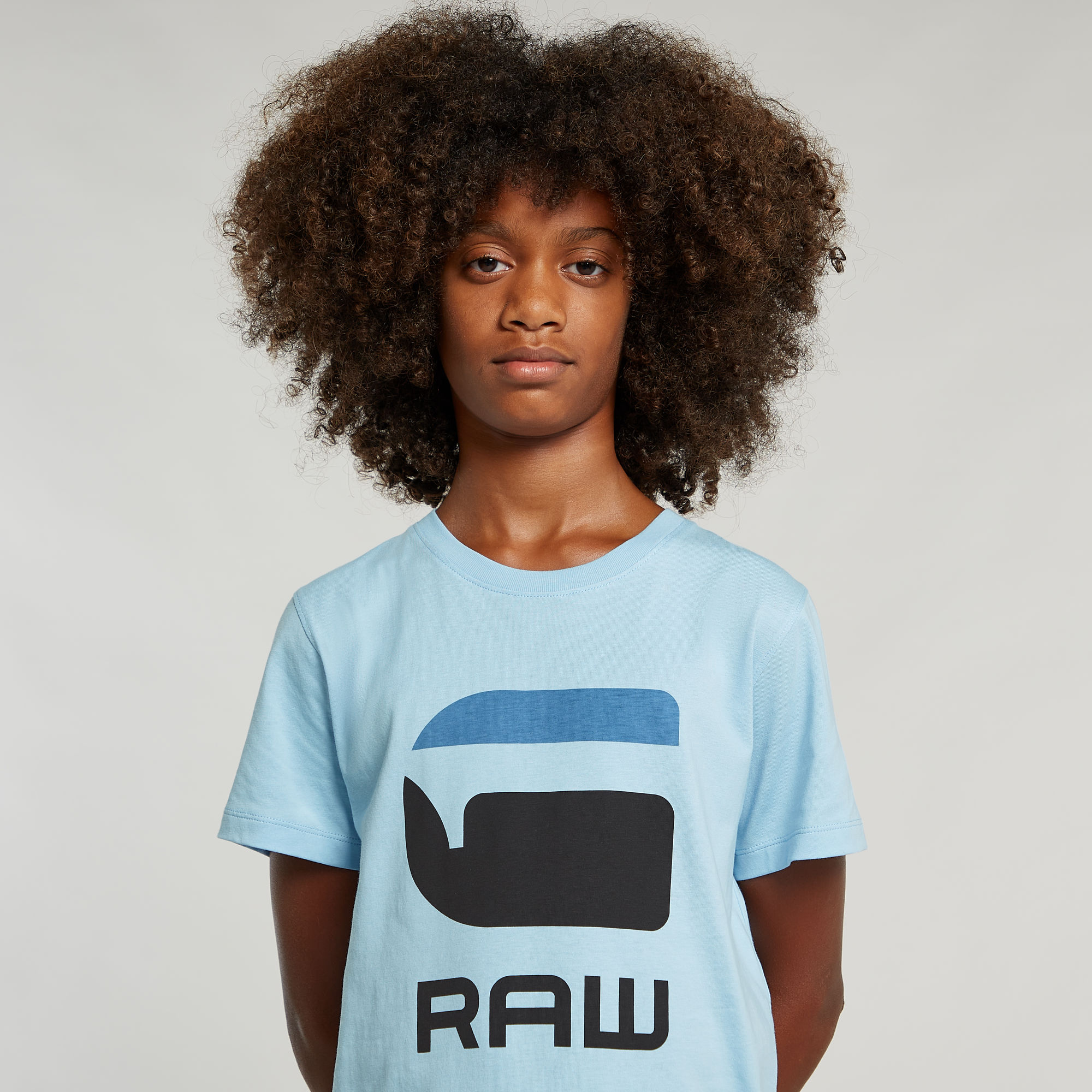 G-Star RAW Jongens T-Shirt Regular Lichtblauw jongens