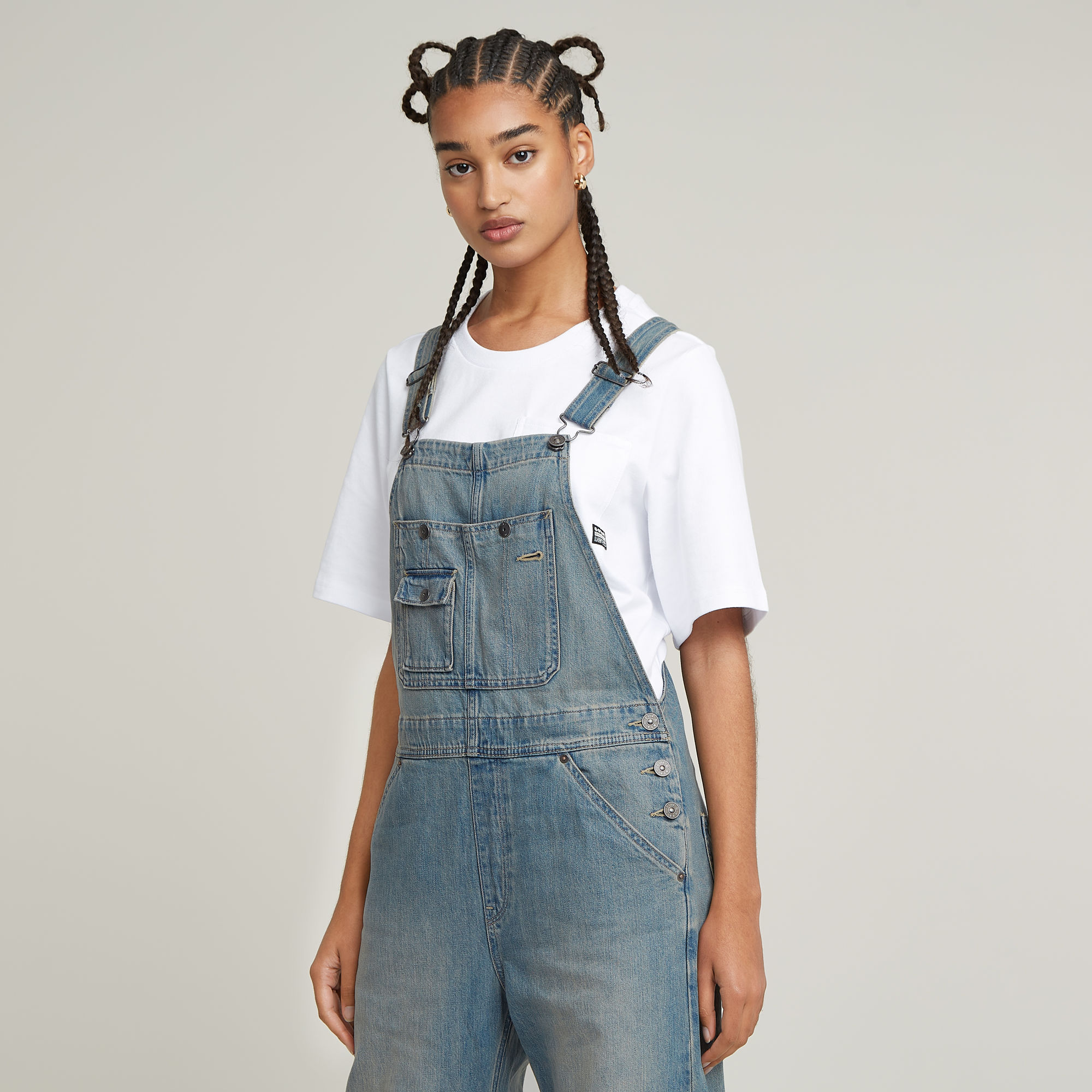 G-Star RAW Bowey 3D Loose Overal Lichtblauw Dames