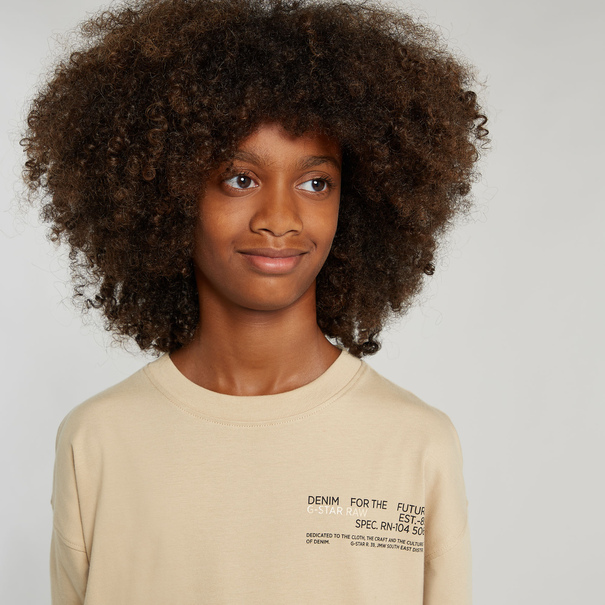 G-Star RAW Jongens T-Shirt Boxy Beige jongens