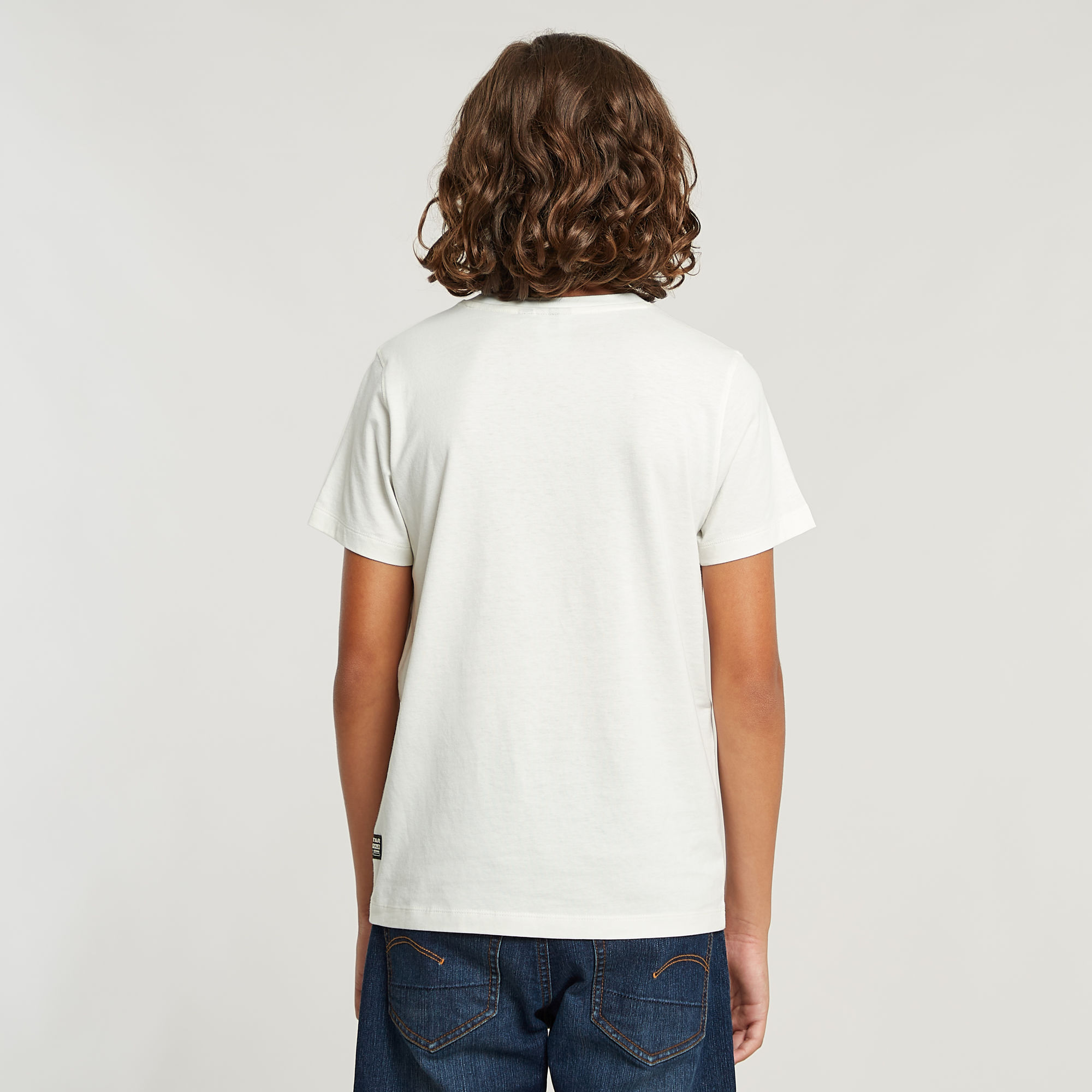 G-Star RAW Jongens T-Shirt Regular Originals Logo Wit jongens